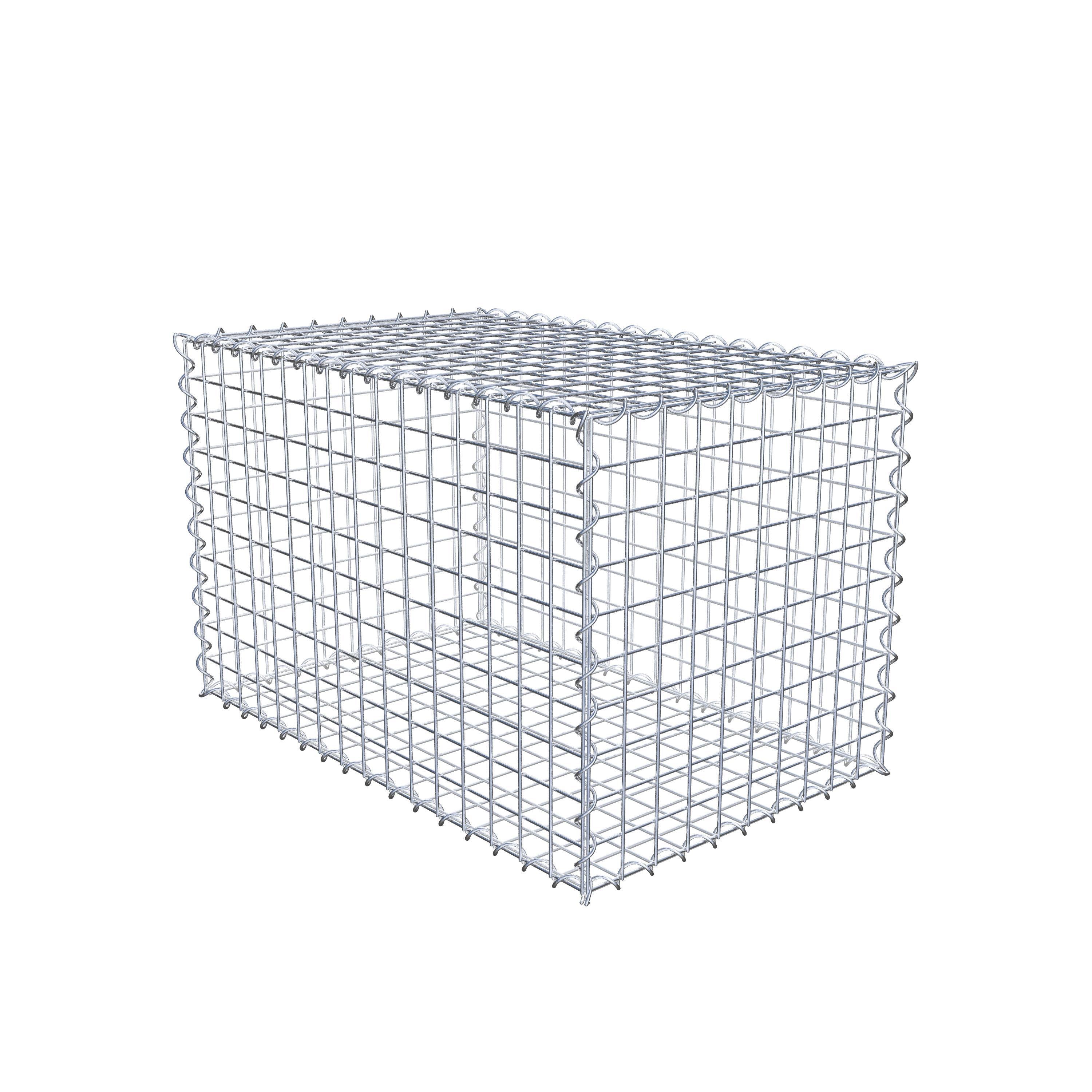 Gabion 80 cm x 50 cm x 50 cm (L x H x D), maskestørrelse 5 cm x 5 cm, spiral