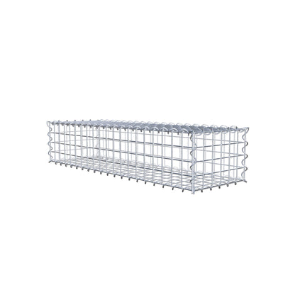 Gavión 100 cm x 20 cm x 30 cm (largo x alto x fondo), malla 5 cm x 5 cm, en espiral