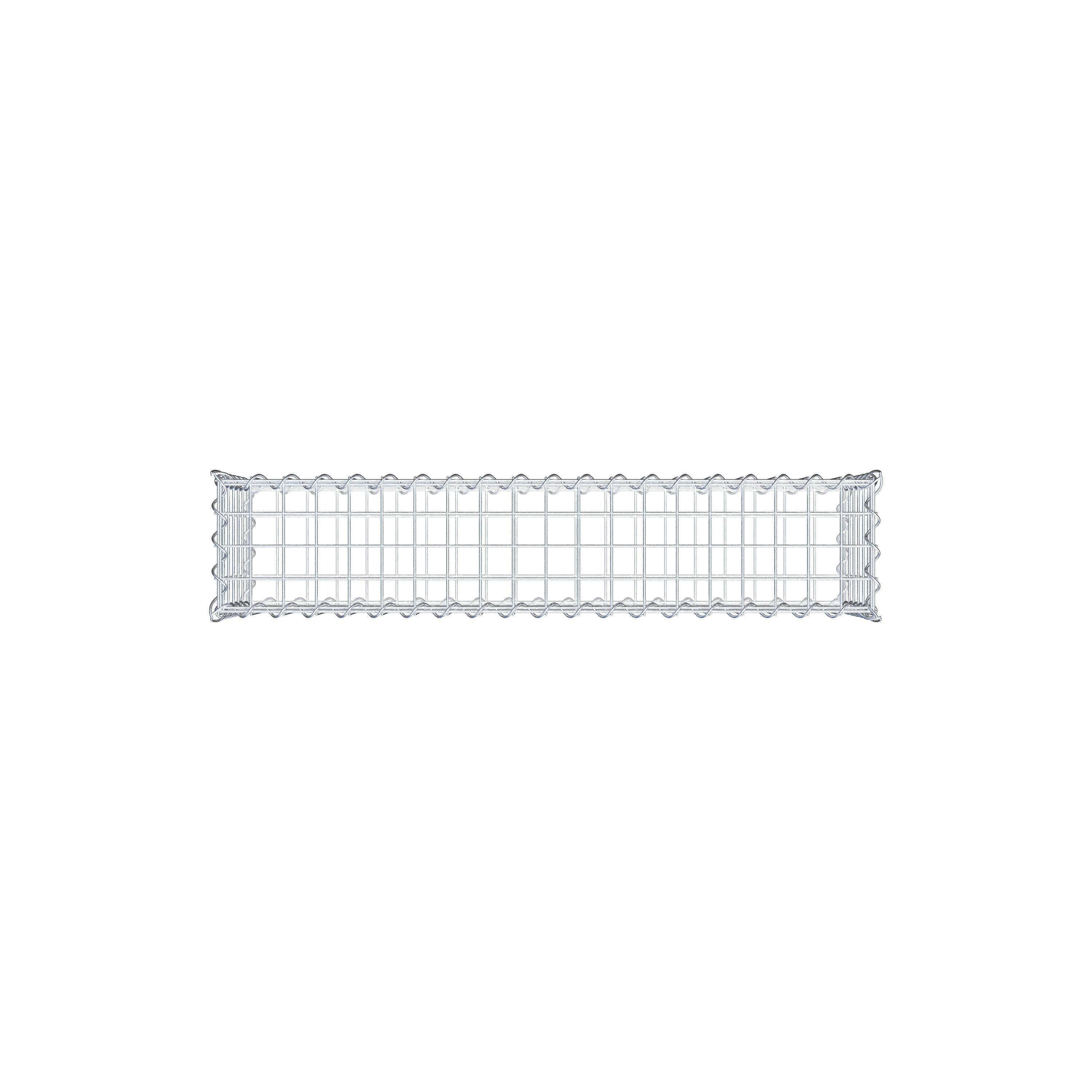 Schanskorf 100 cm x 30 cm x 20 cm (L x H x D), maaswijdte 5 cm x 5 cm, spiraal