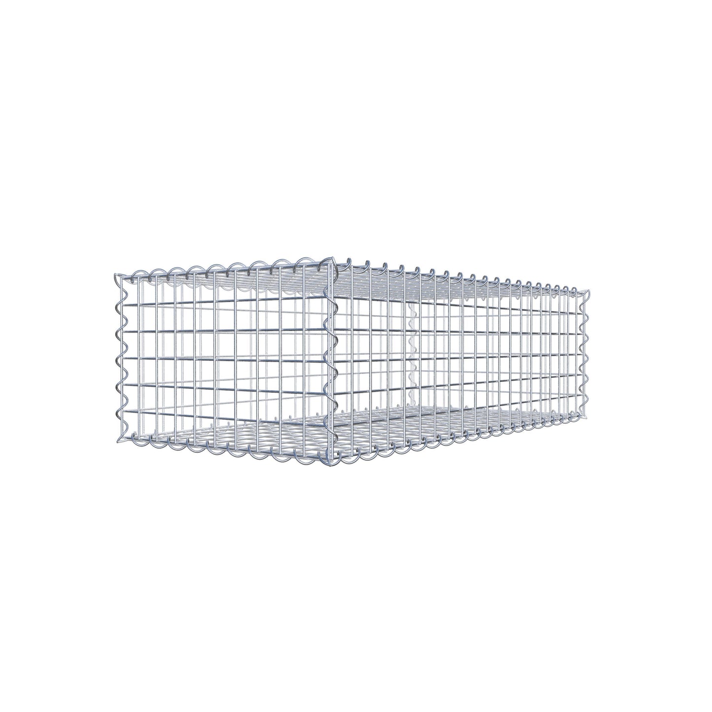 Gabion 100 cm x 30 cm x 50 cm (L x H x D), mesh size 5 cm x 5 cm, spiral