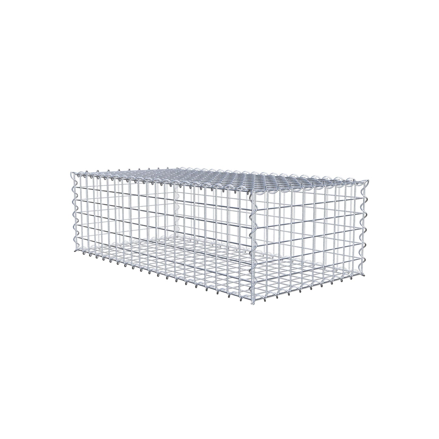 Gabion 100 cm x 30 cm x 50 cm (L x H x D), mesh size 5 cm x 5 cm, spiral