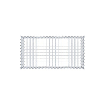 Gabion 100 cm x 30 cm x 50 cm (L x H x D), mesh size 5 cm x 5 cm, spiral