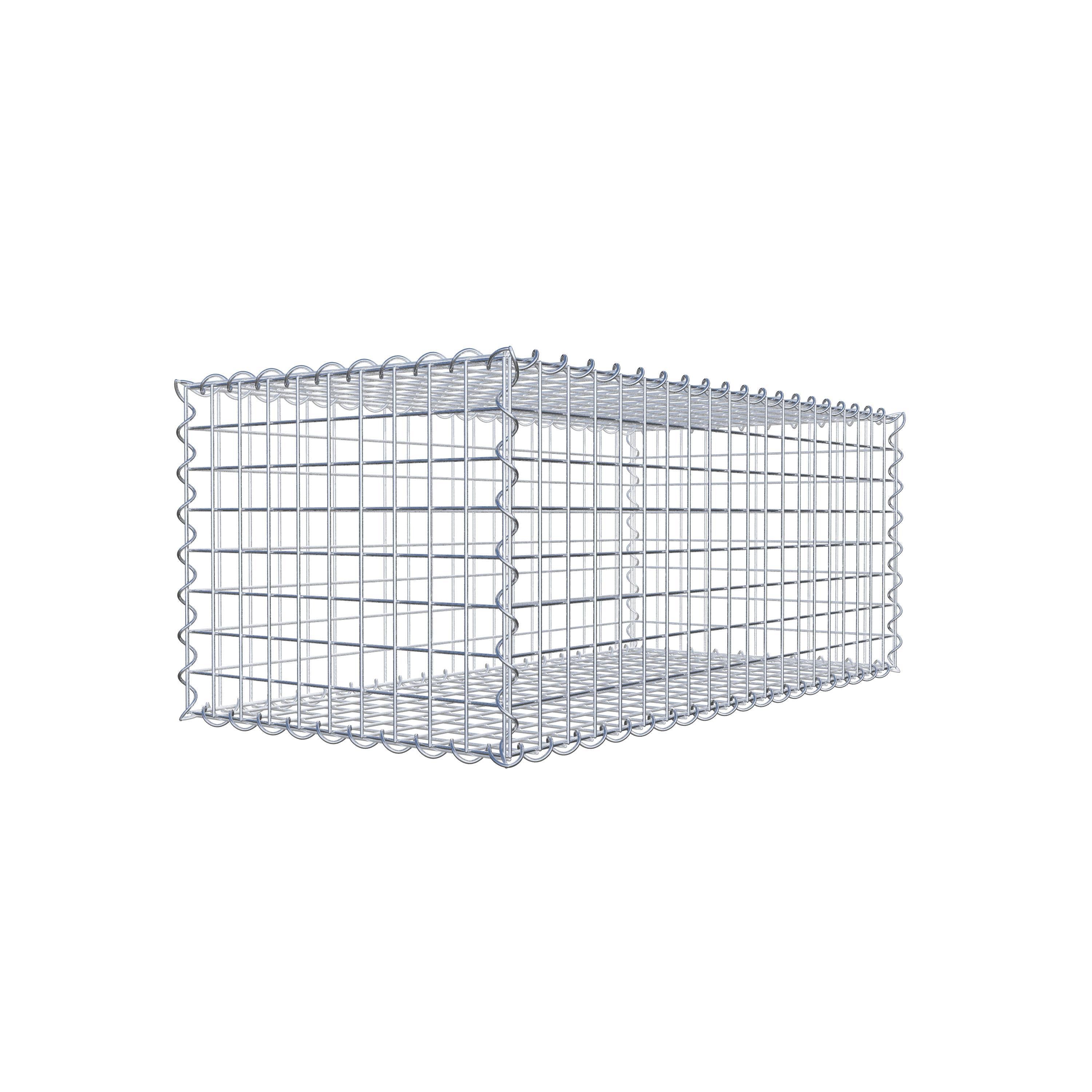 Gabion 100 cm x 40 cm x 50 cm (L x H x D), maskestørrelse 5 cm x 5 cm, spiral