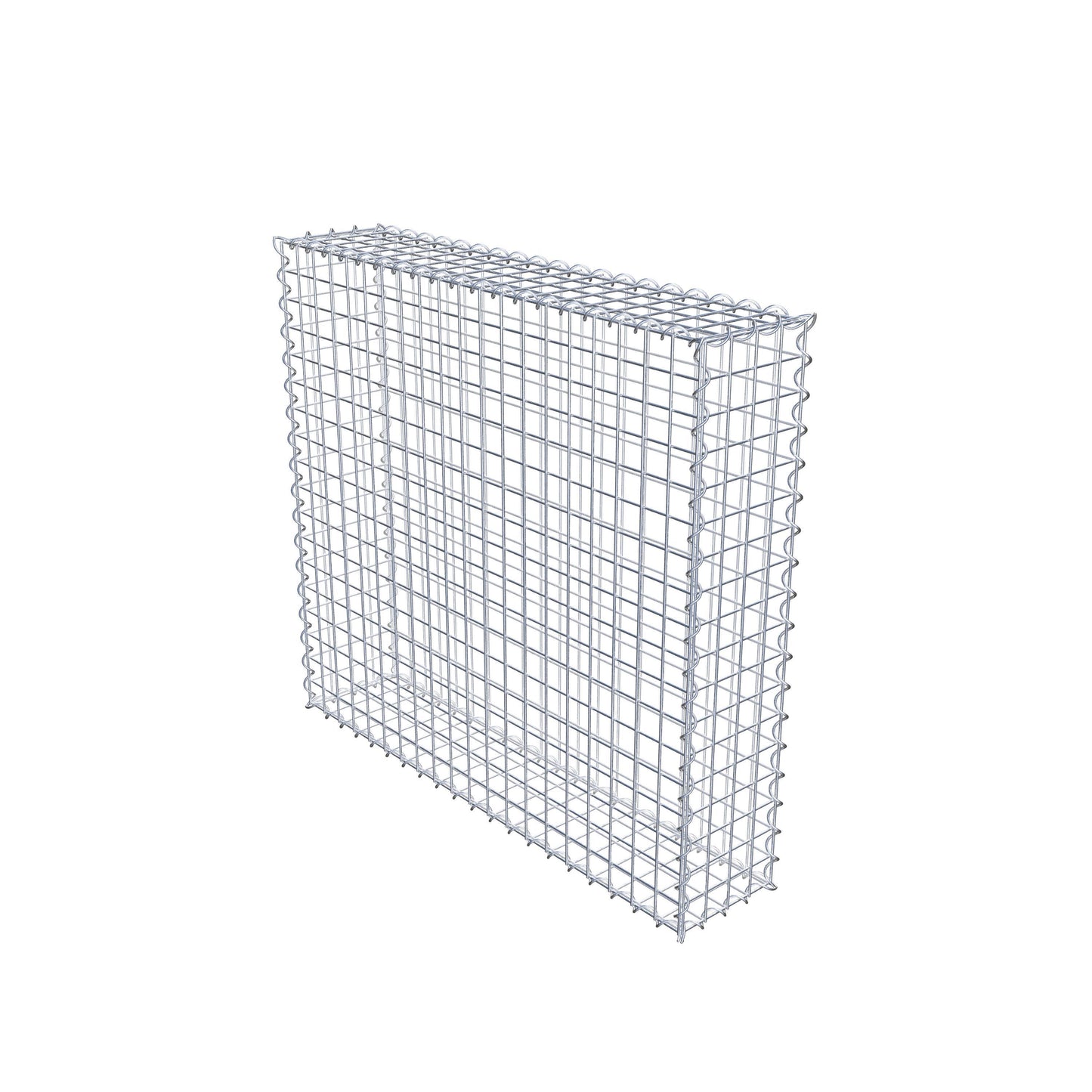 Gabione 100 cm x 90 cm x 20 cm (L x H x T), Maschenweite 5 cm x 5 cm, Spirale
