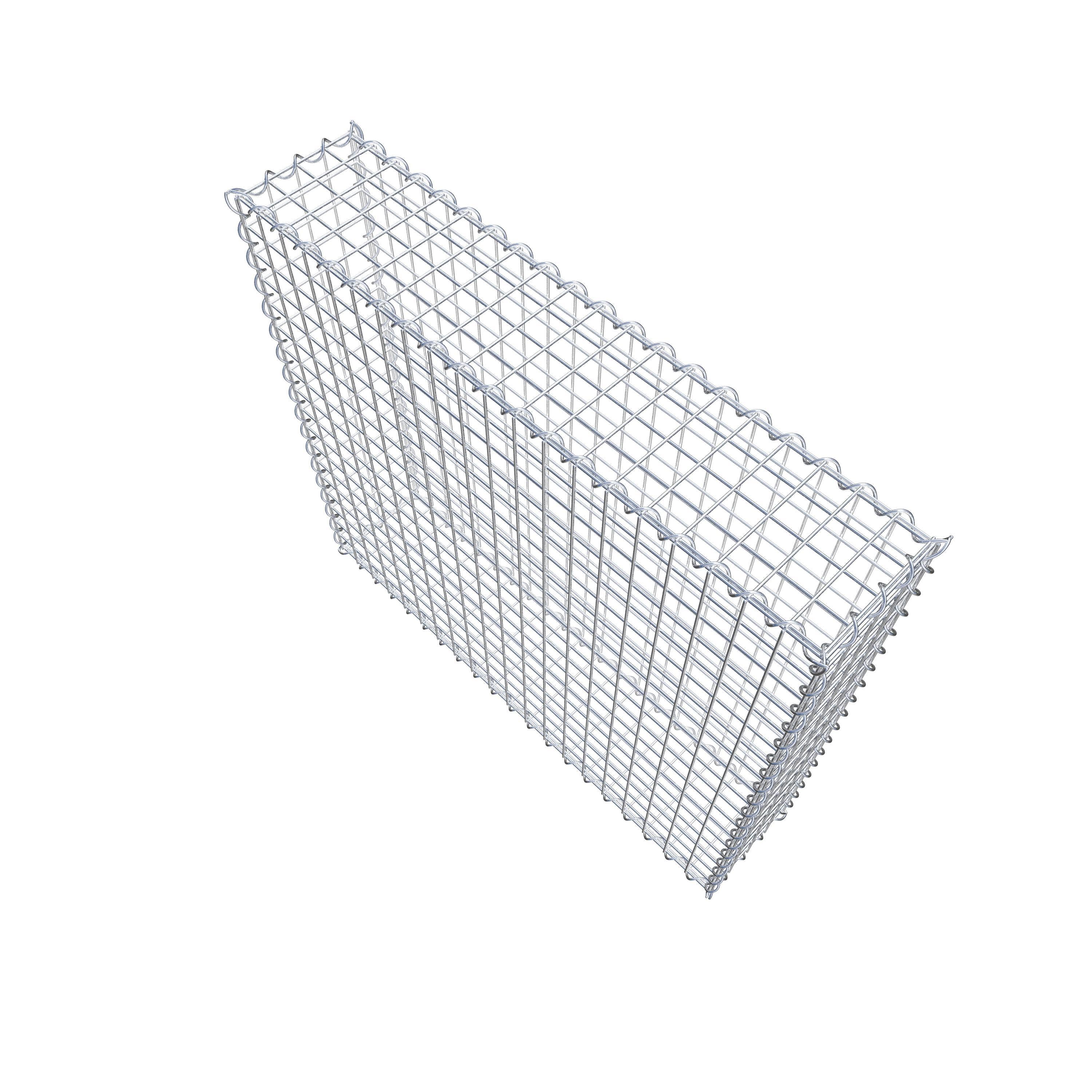 Schanskorf 100 cm x 90 cm x 20 cm (L x H x D), maaswijdte 5 cm x 5 cm, spiraal