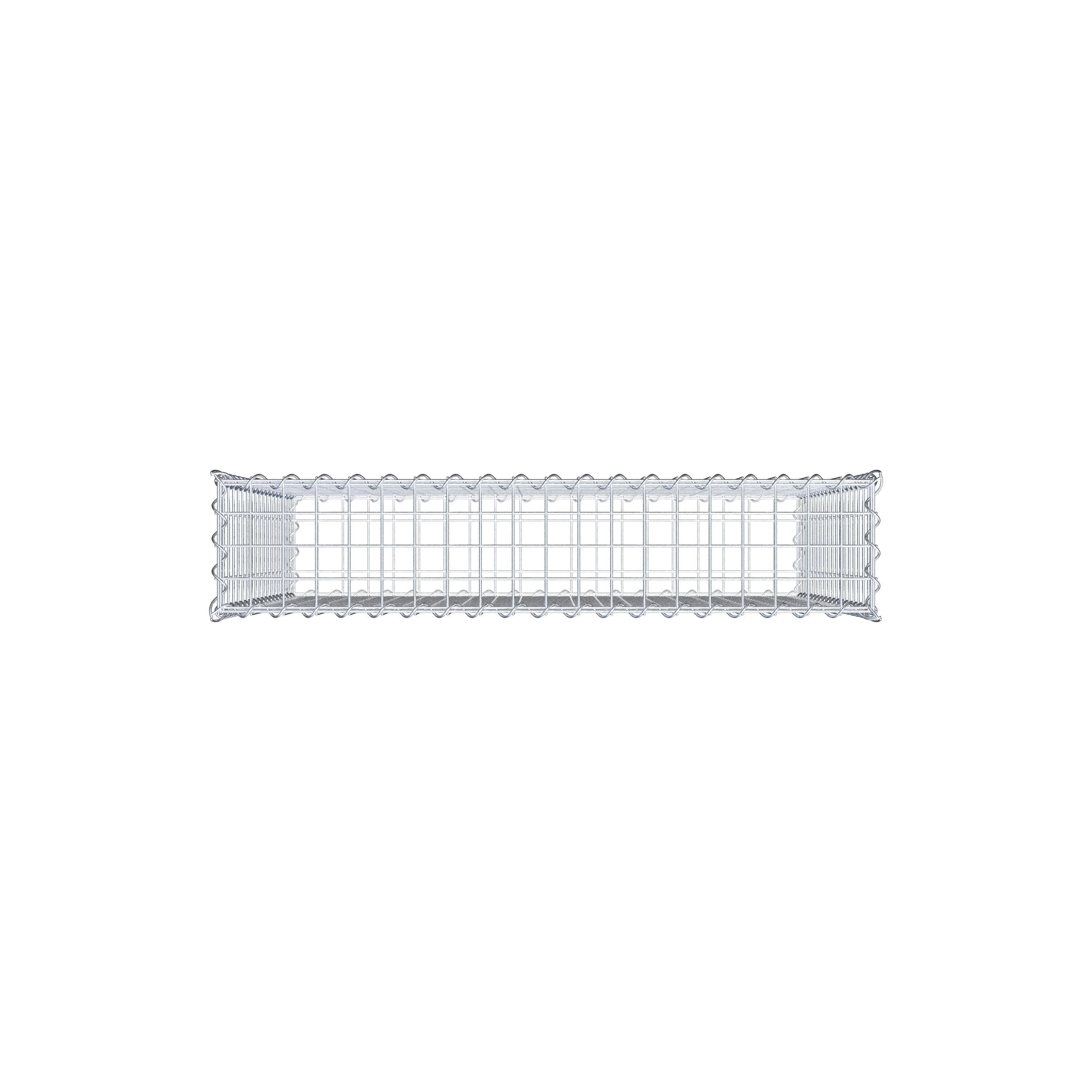 Schanskorf 100 cm x 90 cm x 20 cm (L x H x D), maaswijdte 5 cm x 5 cm, spiraal