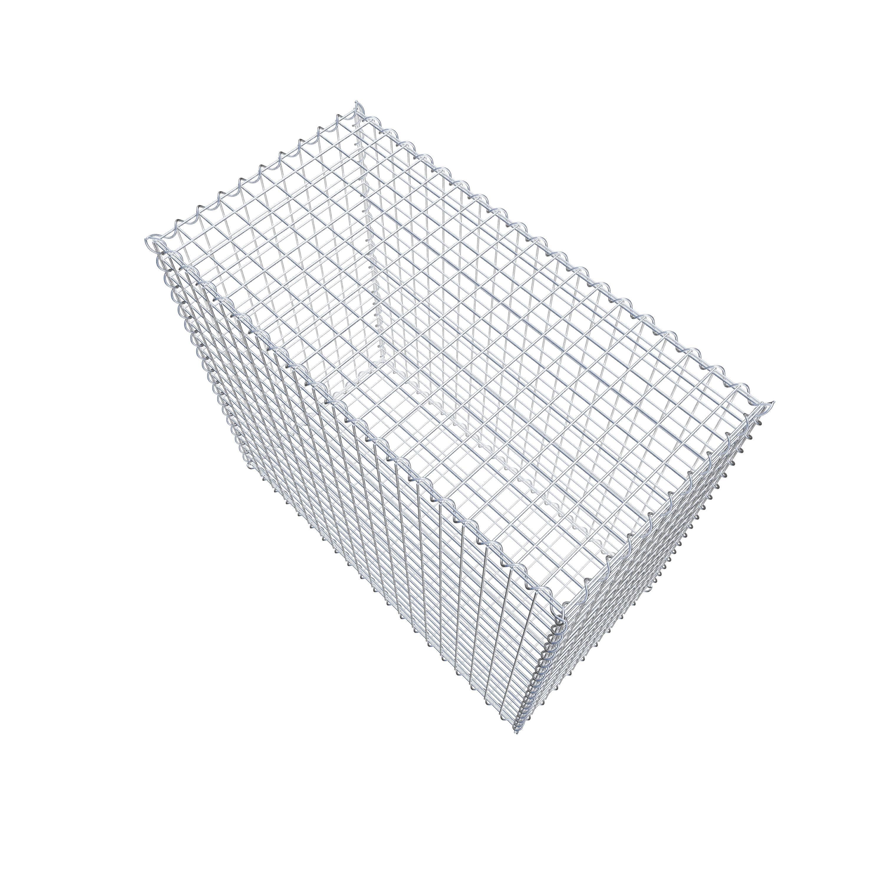 Schanskorf 100 cm x 90 cm x 50 cm (L x H x D), maaswijdte 5 cm x 5 cm, spiraal