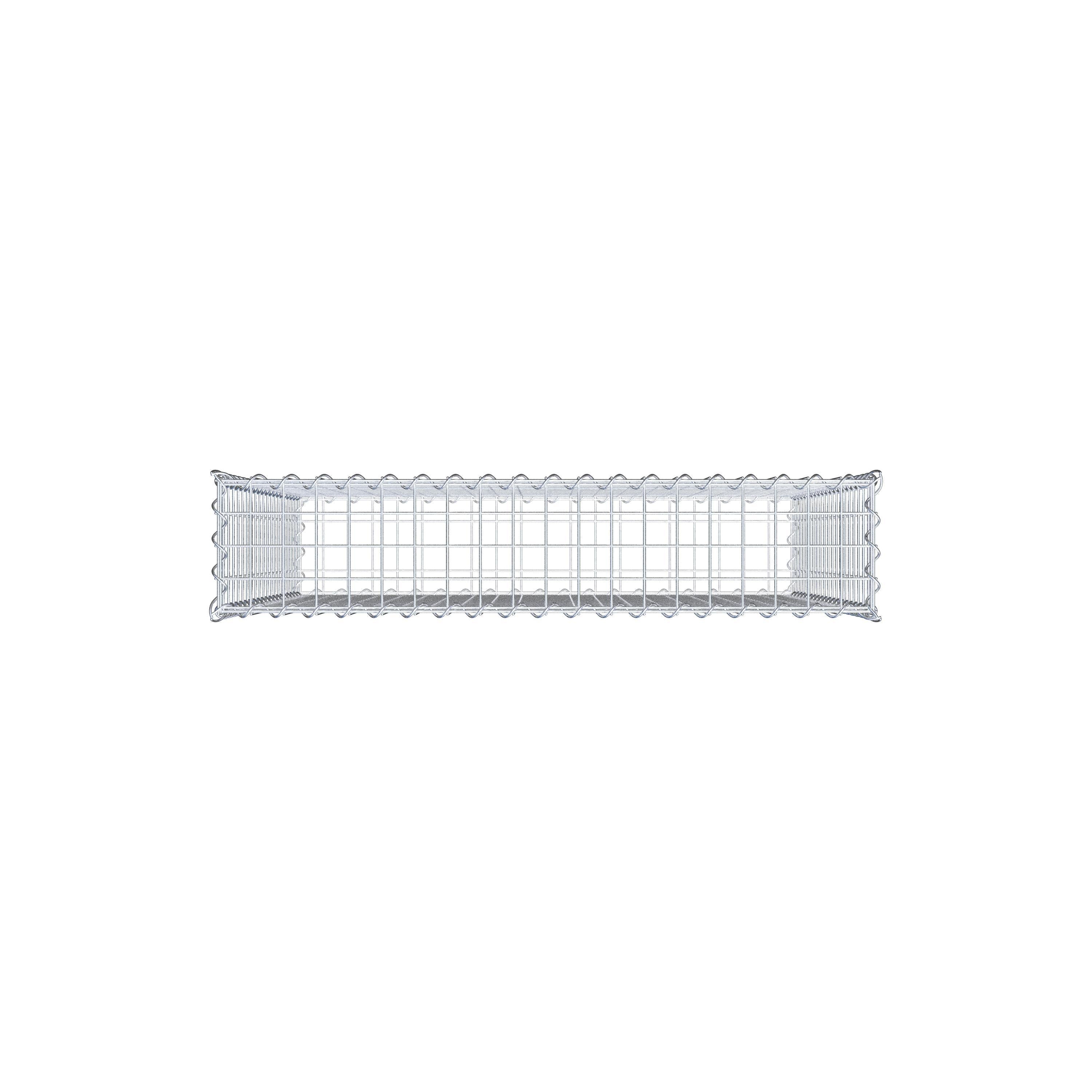 Schanskorf 100 cm x 100 cm x 20 cm (L x H x D), maaswijdte 5 cm x 5 cm, spiraal