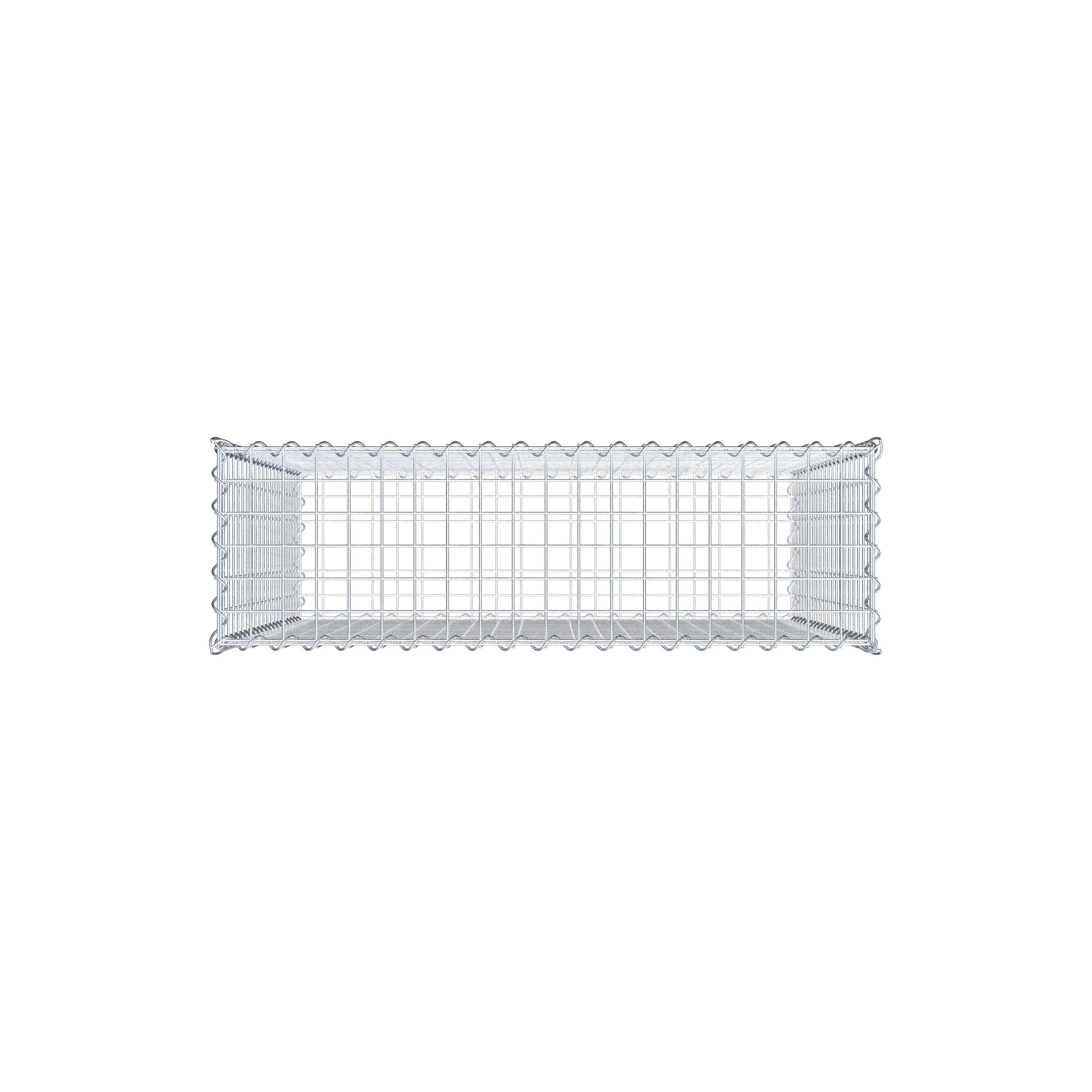 Gabion 100 cm x 100 cm x 30 cm (L x H x D), mesh size 5 cm x 5 cm, spiral