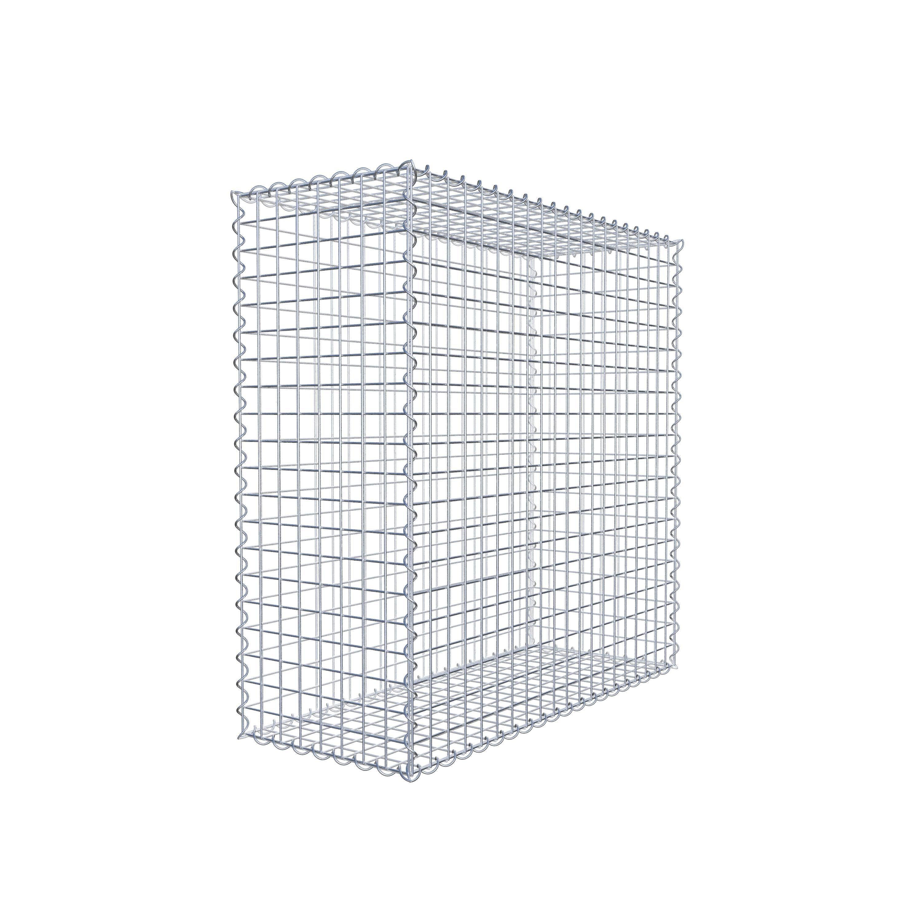 Schanskorf 100 cm x 100 cm x 40 cm (L x H x D), maaswijdte 5 cm x 5 cm, spiraal