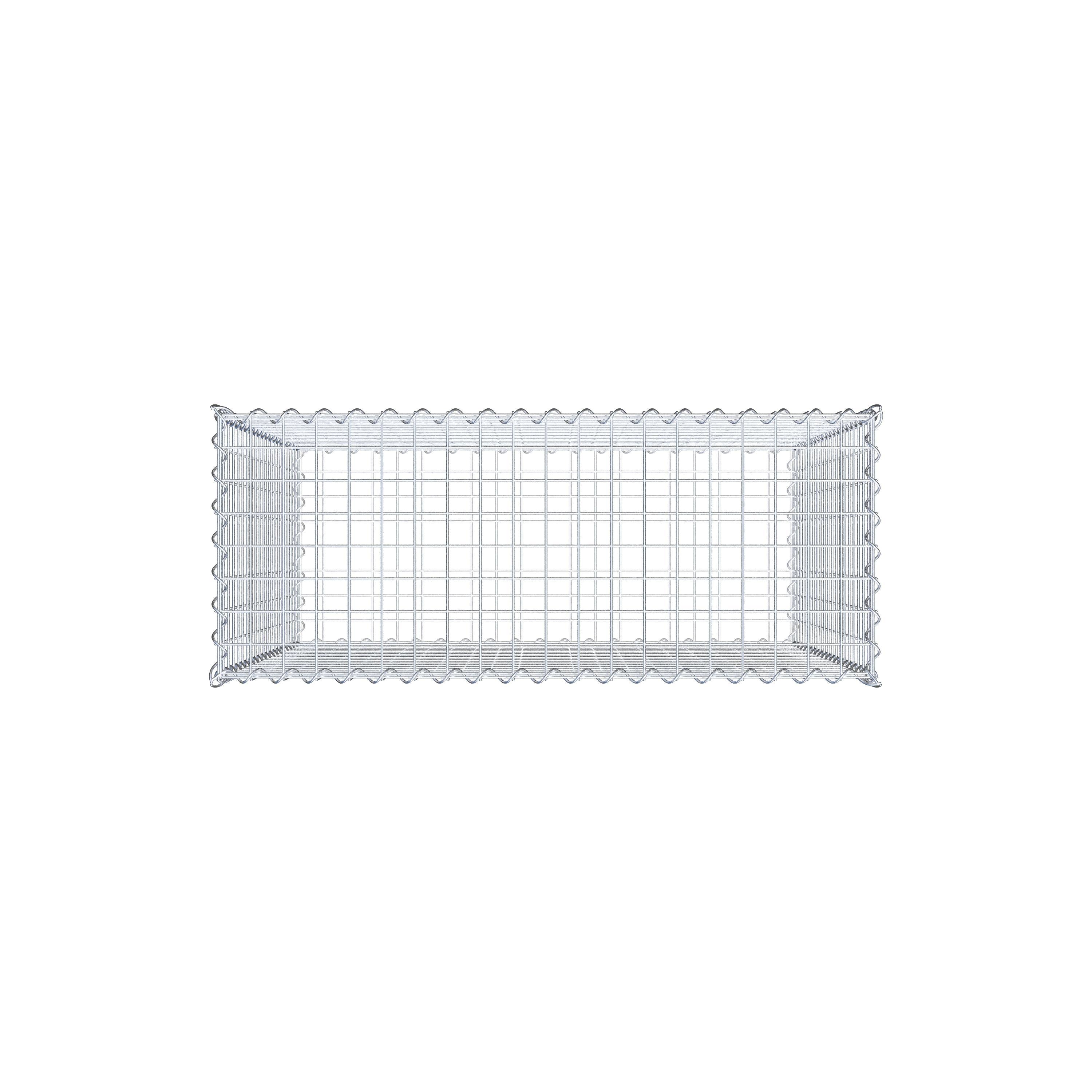 Gabion 100 cm x 100 cm x 40 cm (L x H x D), maskestørrelse 5 cm x 5 cm, spiral