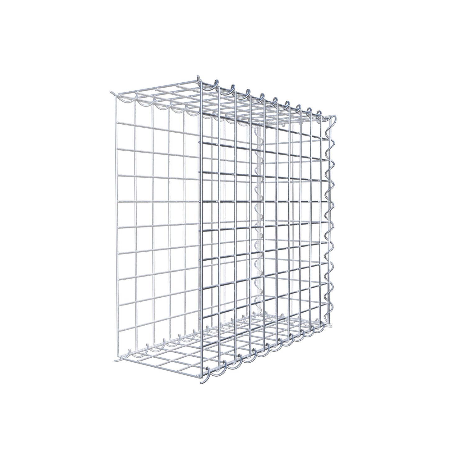 Gabion rapporté type 2 50 cm x 50 cm x 20 cm (L x H x P), mailles 5 cm x 5 cm, spirale