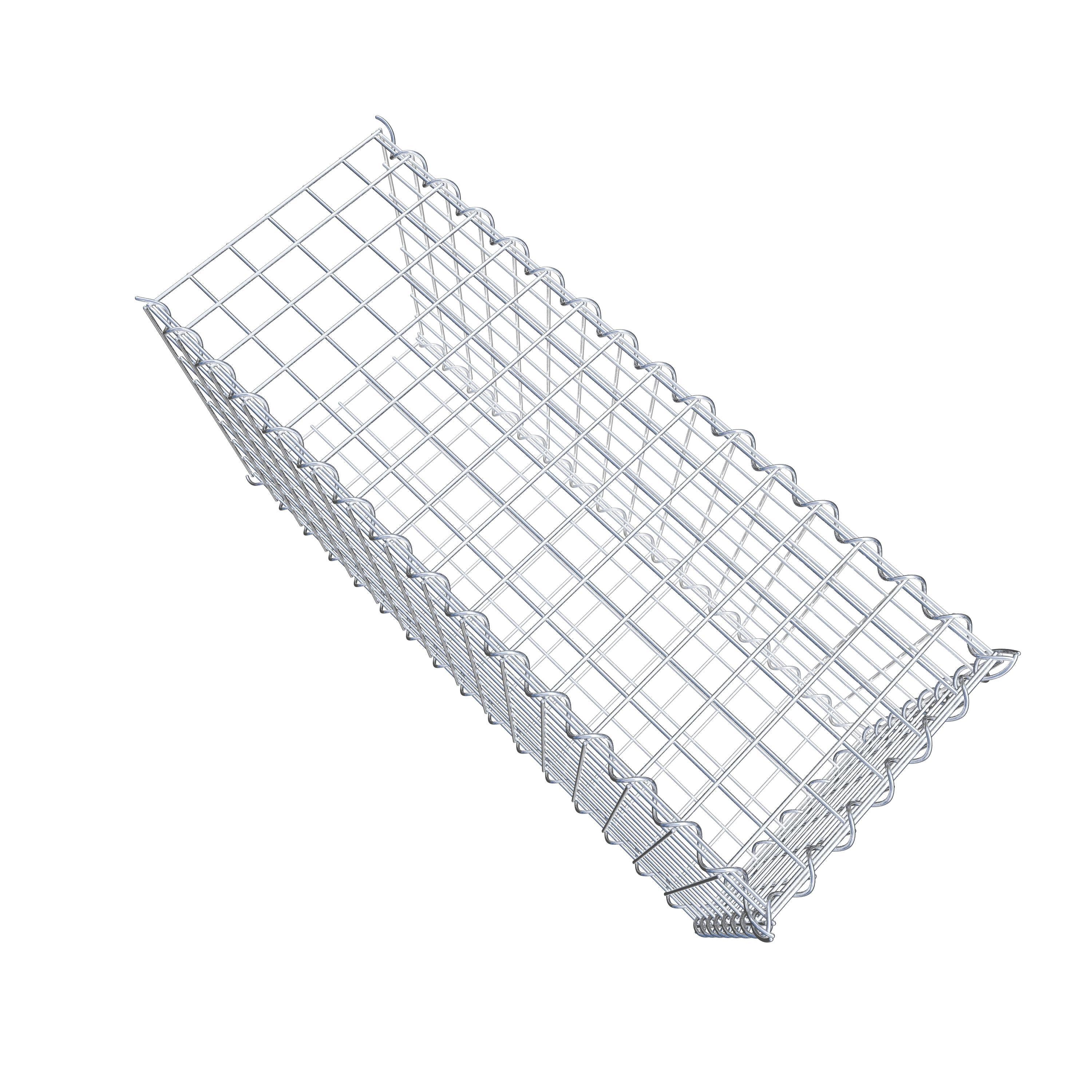 Aangegroeide schanskorf type 2 80 cm x 40 cm x 30 cm (L x H x D), maaswijdte 5 cm x 5 cm, spiraal