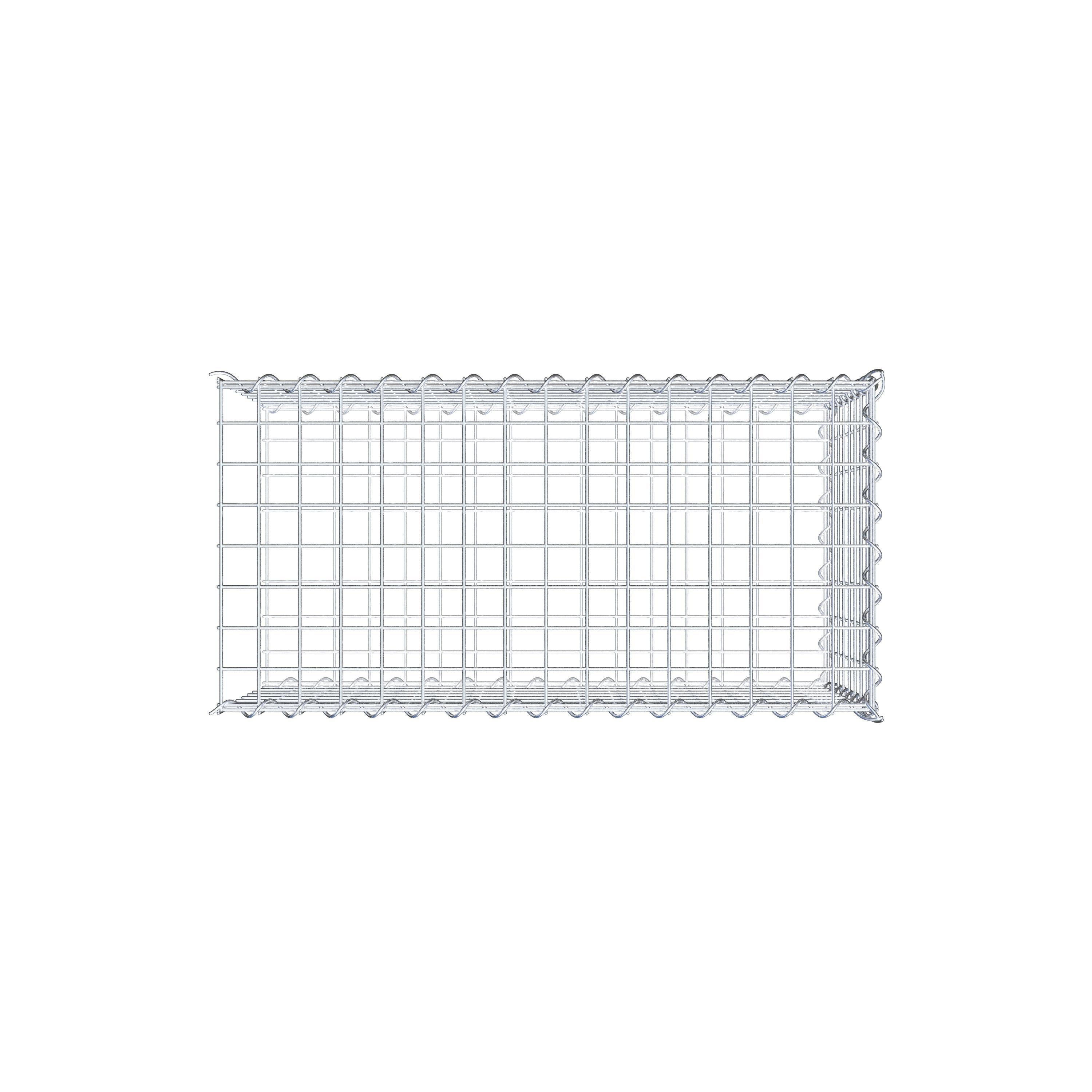 Opvokset gabion type 2 80 cm x 40 cm x 40 cm (L x H x D), maskestørrelse 5 cm x 5 cm, spiral