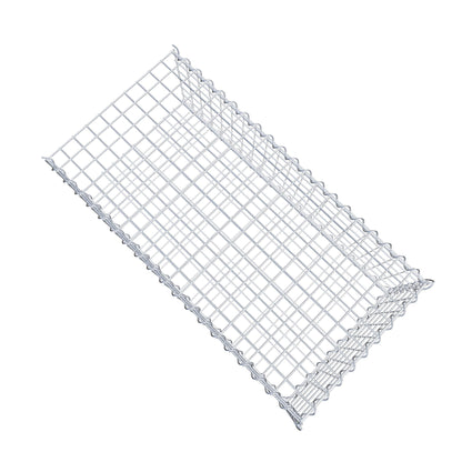 Udvokset gabion type 2 100 cm x 30 cm x 50 cm (L x H x D), maskestørrelse 5 cm x 5 cm, spiral