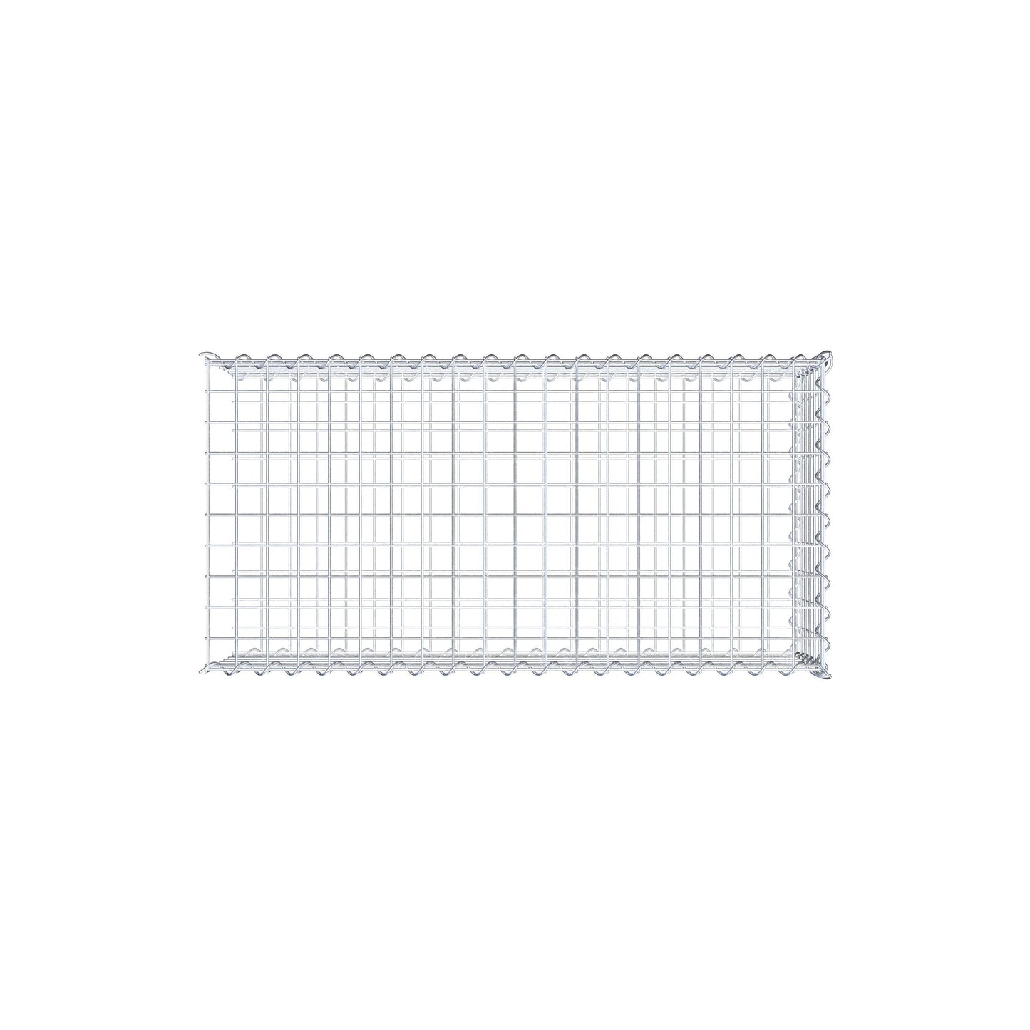 Udvokset gabion type 2 100 cm x 30 cm x 50 cm (L x H x D), maskestørrelse 5 cm x 5 cm, spiral