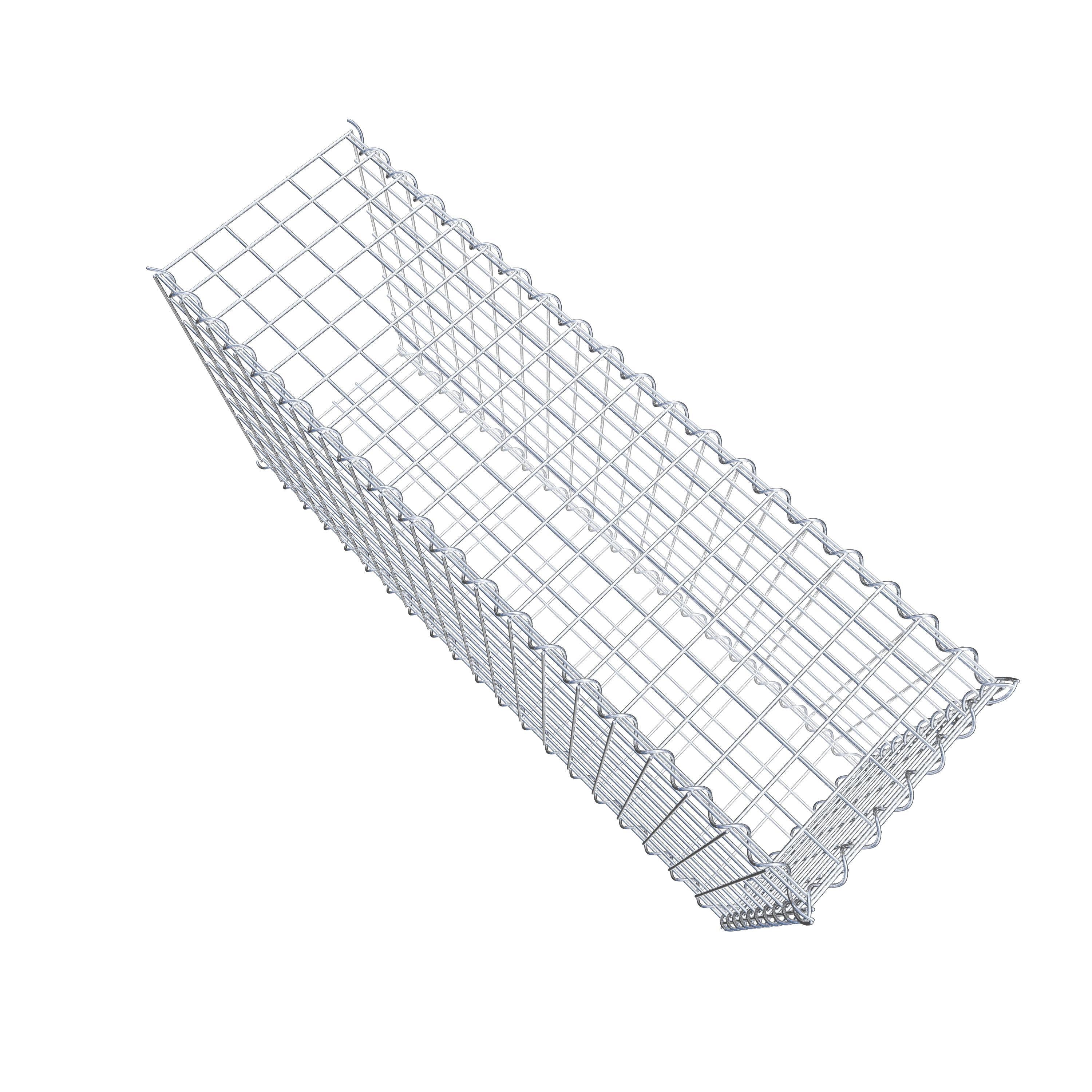 Aangegroeide schanskorf type 2 100 cm x 50 cm x 30 cm (L x H x D), maaswijdte 5 cm x 5 cm, spiraal