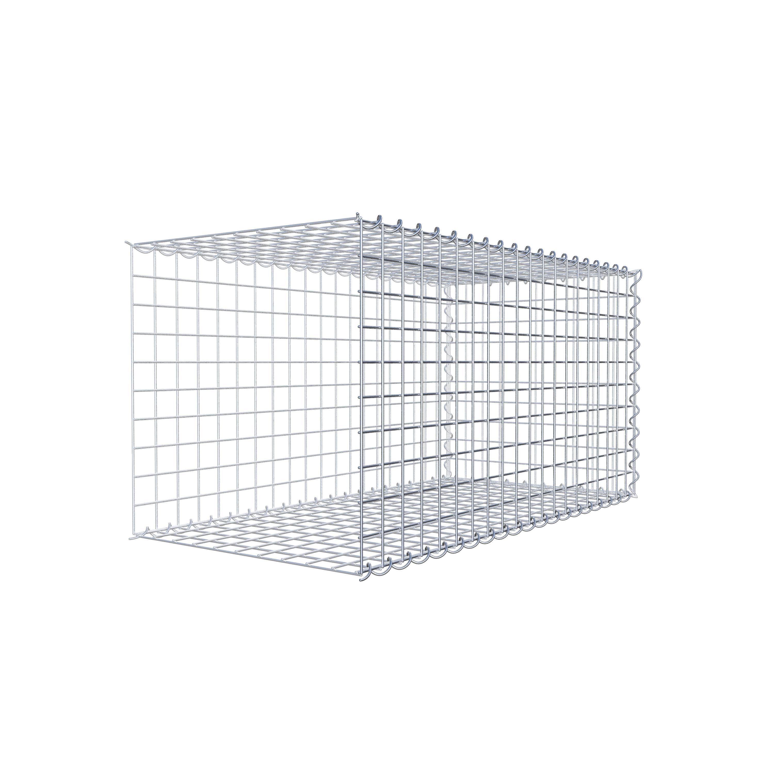 Gabião tipo 2 100 cm x 50 cm x 50 cm (C x A x P), malhagem 5 cm x 5 cm, espiral