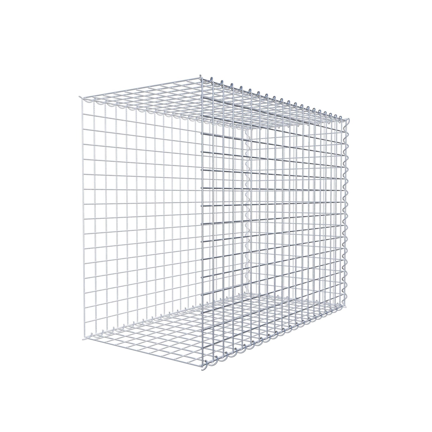 Udvokset gabion type 2 100 cm x 80 cm x 50 cm (L x H x D), maskestørrelse 5 cm x 5 cm, spiral