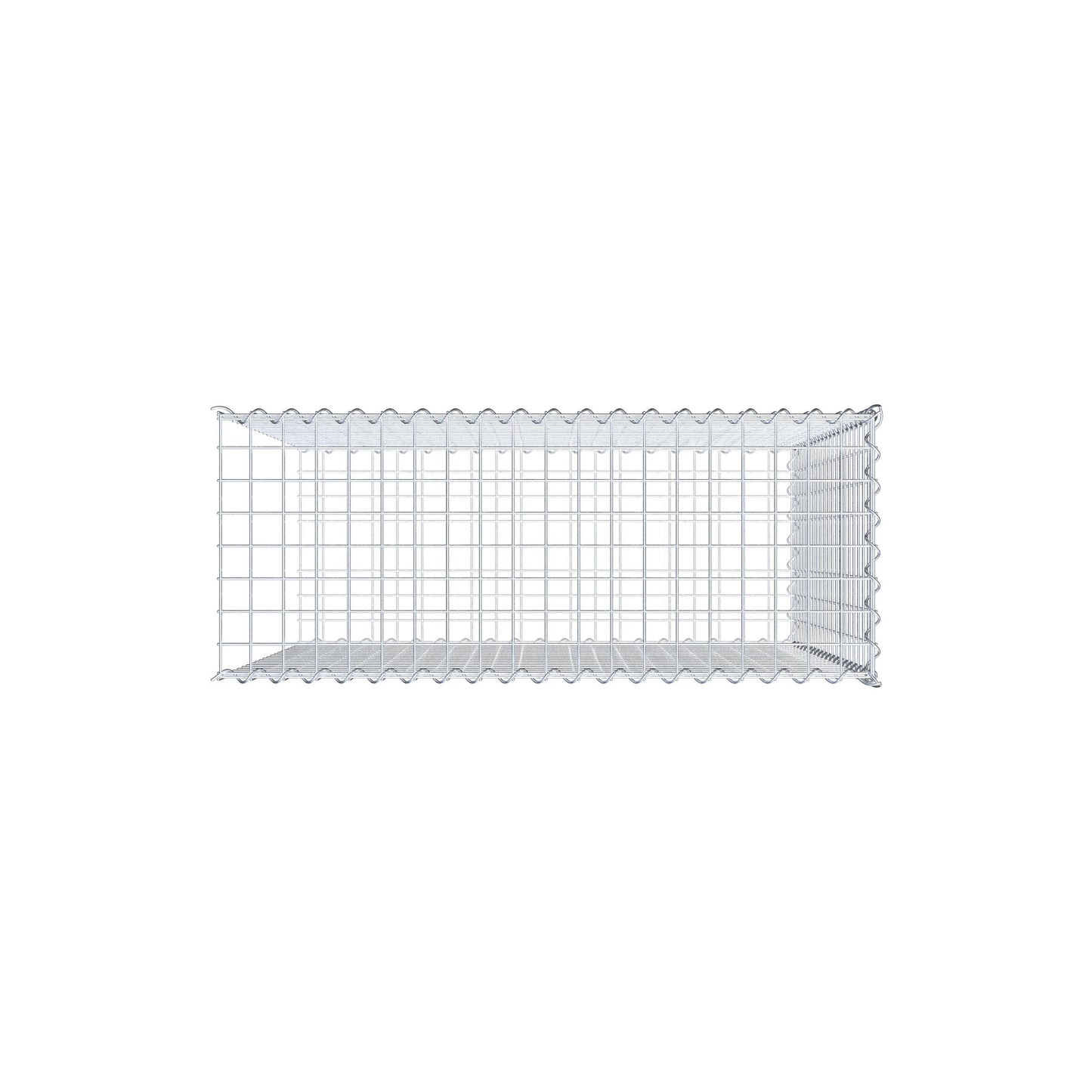 Extra gabion typ 2 100 cm x 100 cm x 40 cm (L x H x D), maskstorlek 5 cm x 5 cm, spiral