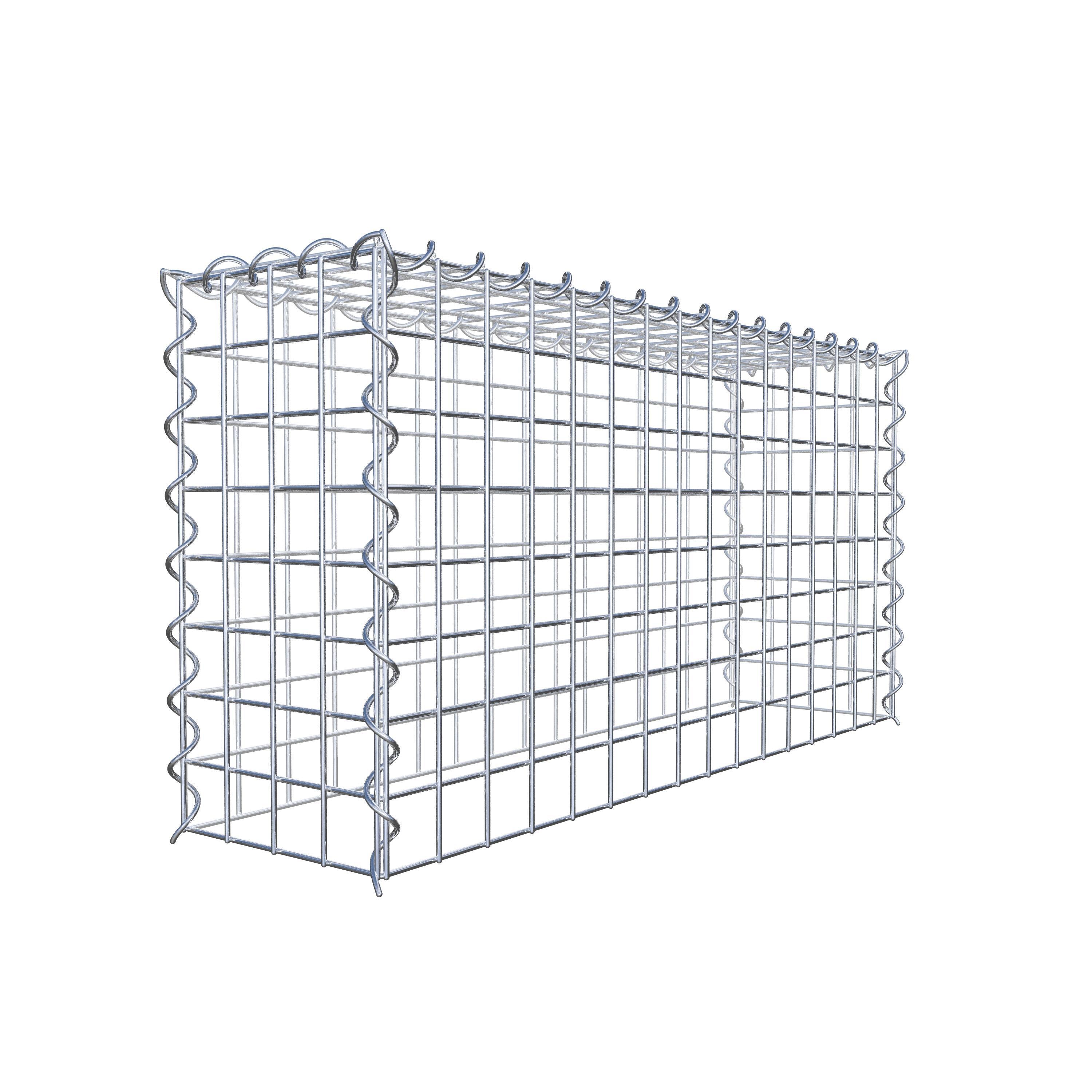 Gabbione aggiuntivo tipo 3 80 cm x 40 cm x 20 cm (L x H x P), dimensione maglia 5 cm x 5 cm, a spirale