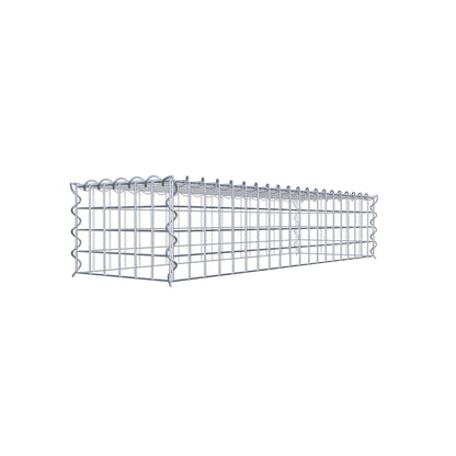 Opvokset gabion type 3 100 cm x 20 cm x 30 cm (L x H x D), maskestørrelse 5 cm x 5 cm, spiral