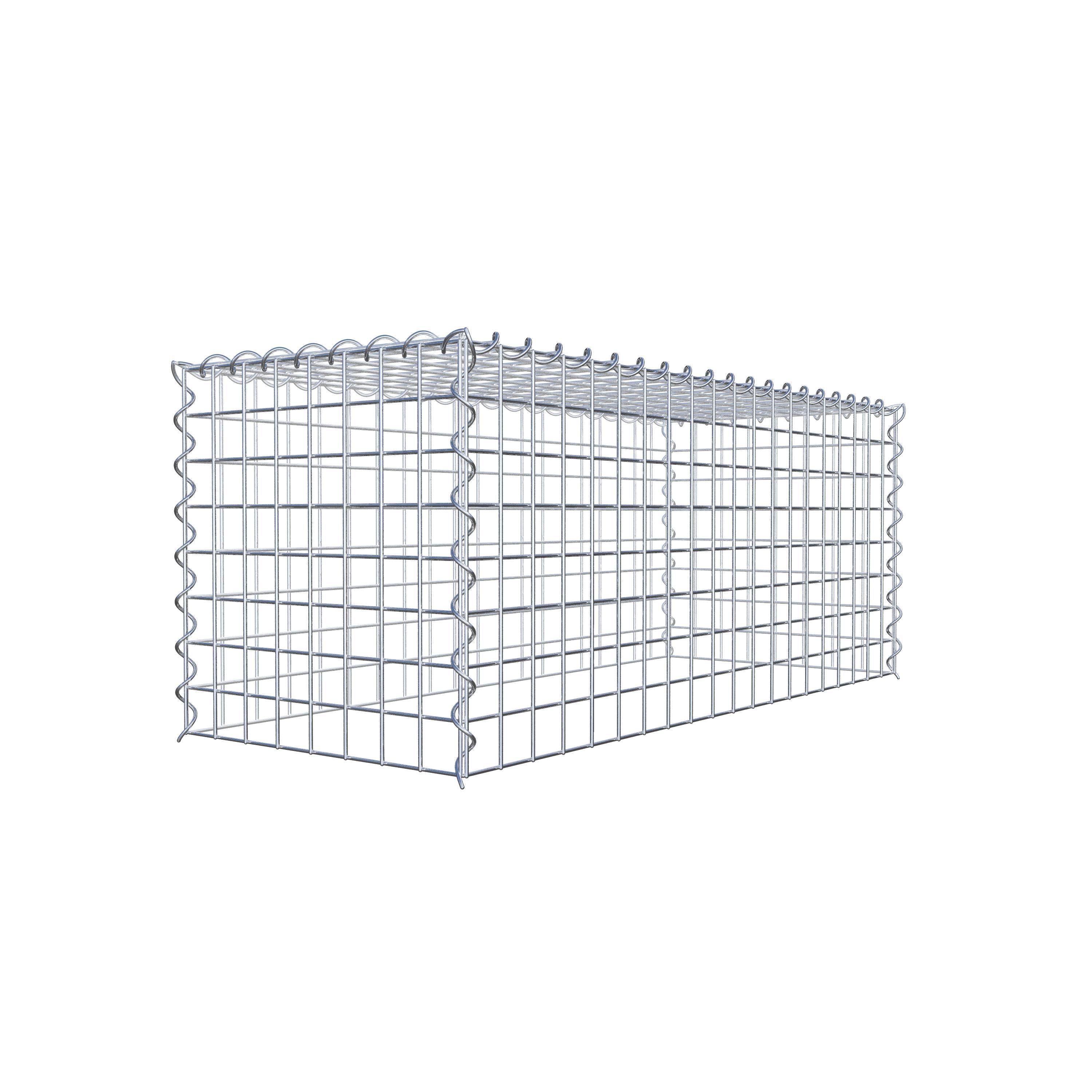 Opvokset gabion type 3 100 cm x 40 cm x 40 cm (L x H x D), maskestørrelse 5 cm x 5 cm, spiral