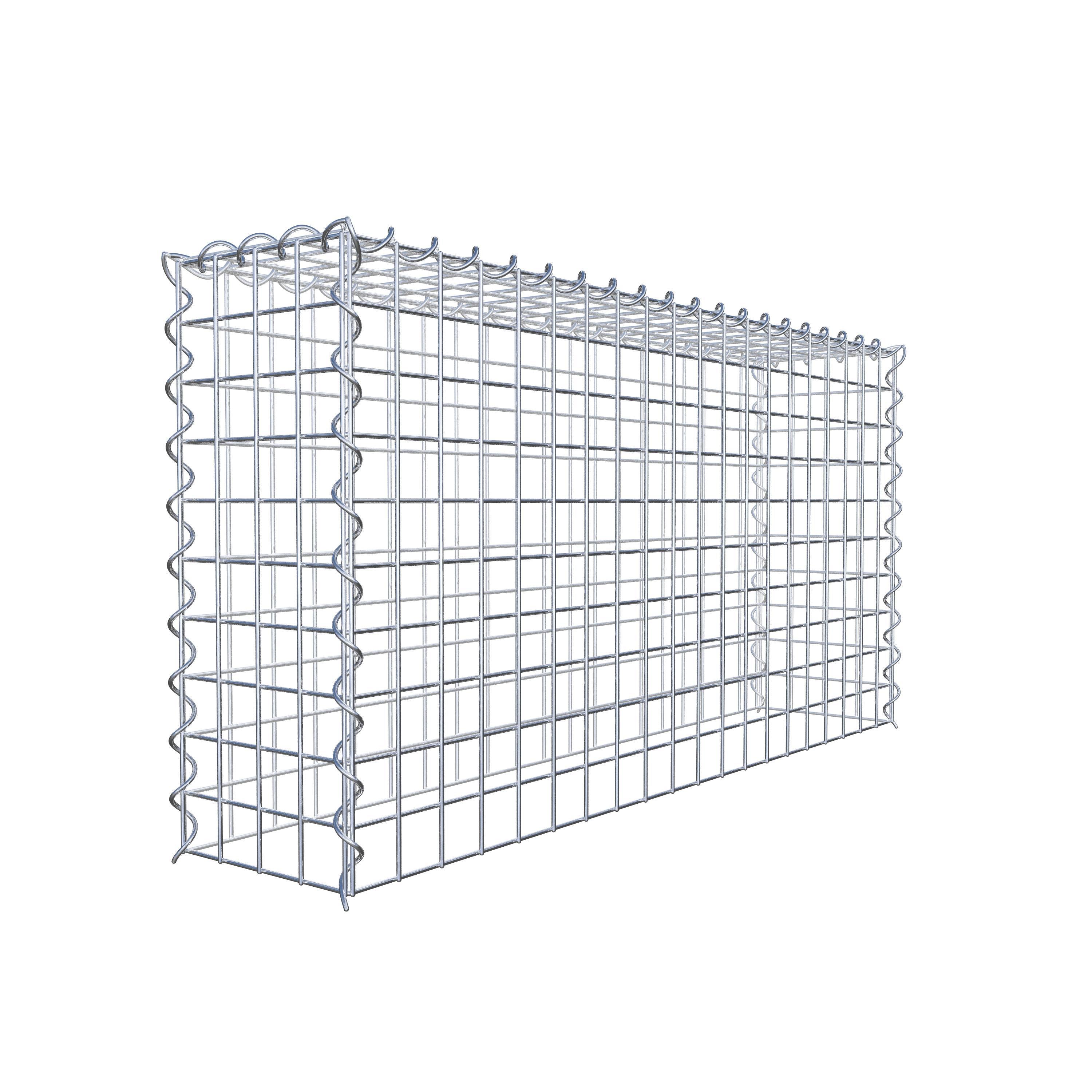 Gabião Tipo 3 100 cm x 50 cm x 20 cm (C x A x P), malhagem 5 cm x 5 cm, espiral