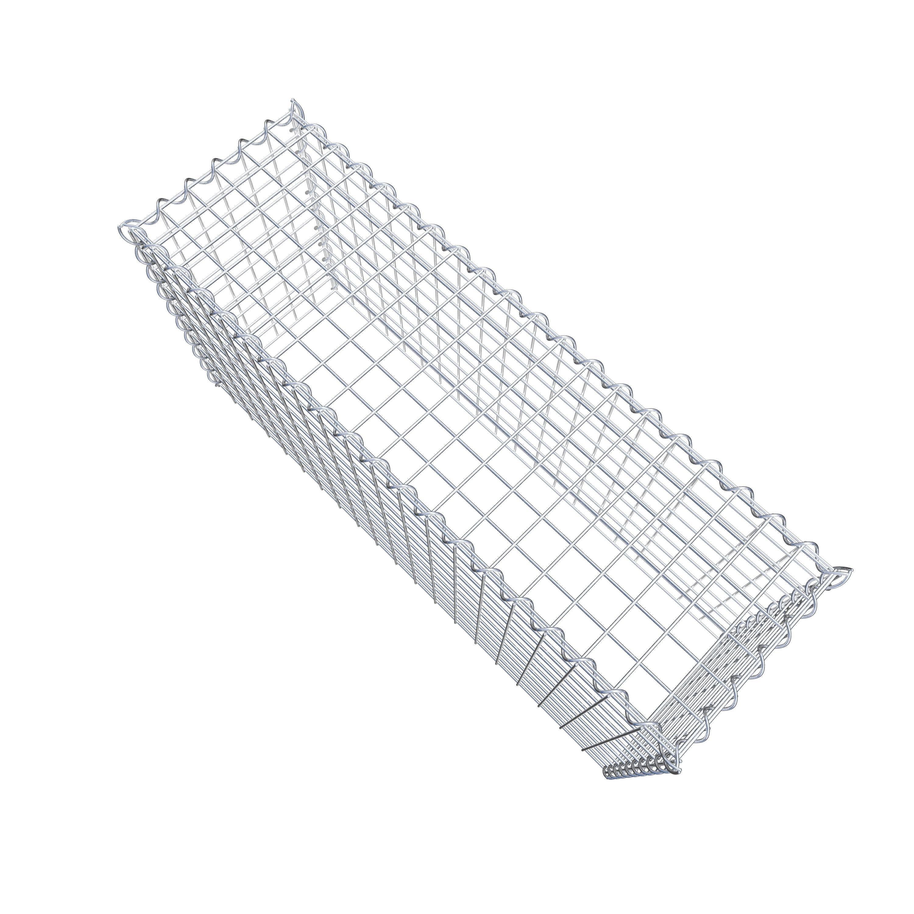 Opvokset gabion type 3 100 cm x 50 cm x 30 cm (L x H x D), maskestørrelse 5 cm x 5 cm, spiral