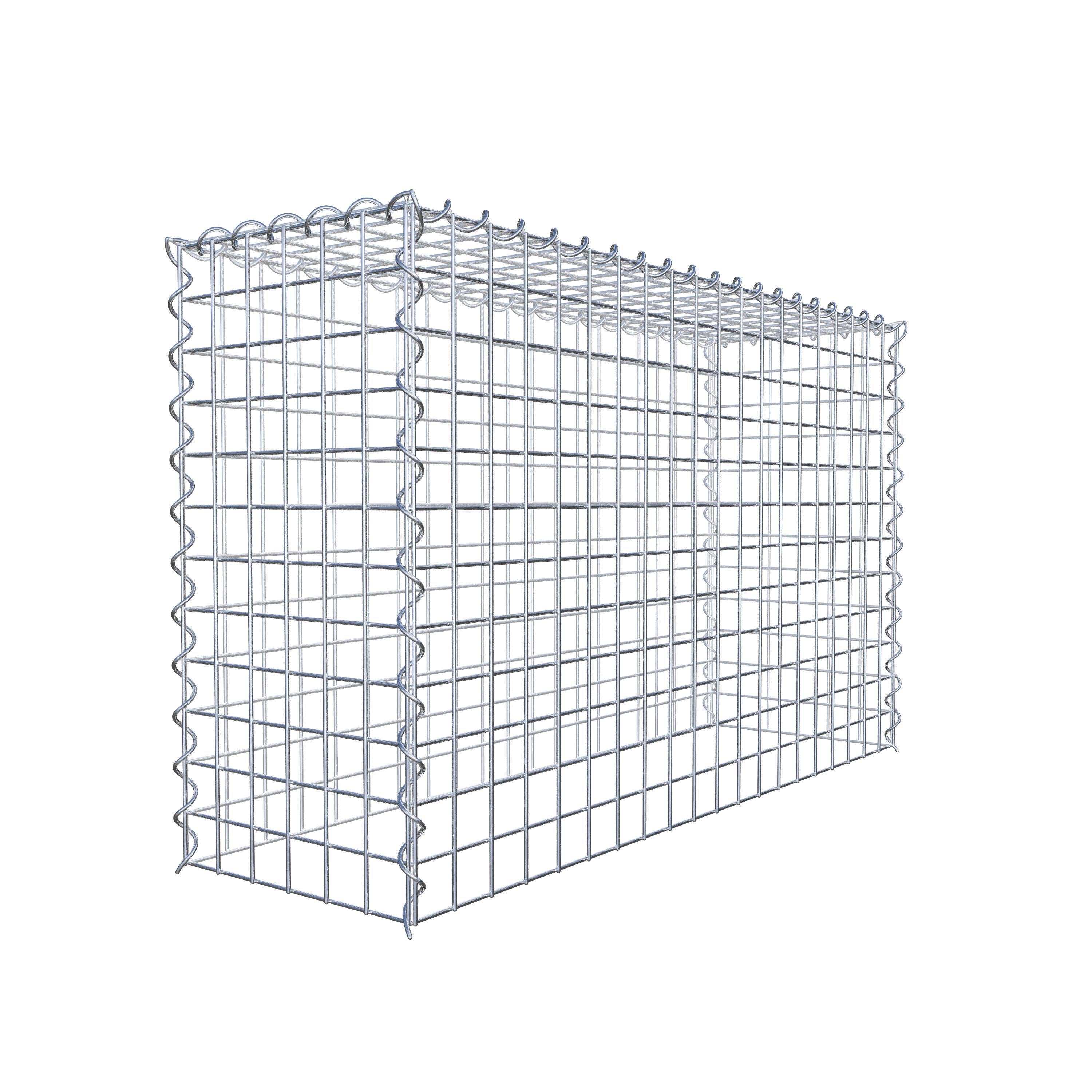 Aangegroeide schanskorf type 3 100 cm x 60 cm x 30 cm (L x H x D), maaswijdte 5 cm x 5 cm, spiraal