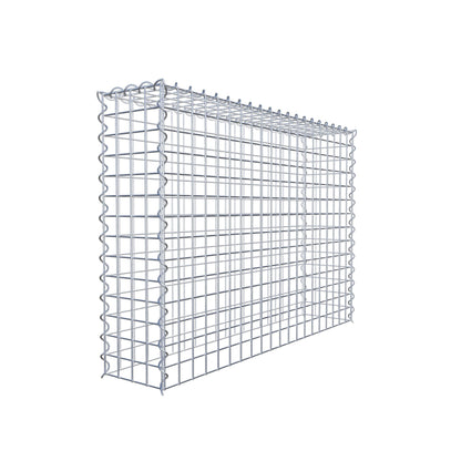 Opvokset gabion type 3 100 cm x 70 cm x 20 cm (L x H x D), maskestørrelse 5 cm x 5 cm, spiral