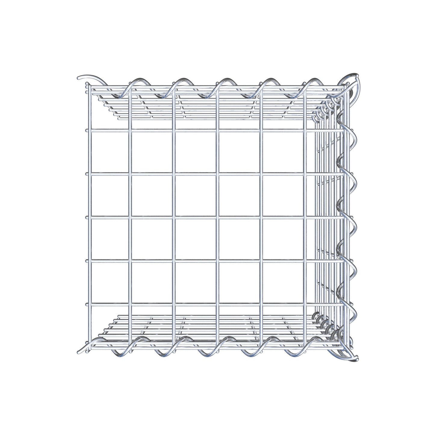 Opvokset gabion type 4 30 cm x 30 cm x 30 cm (L x H x D), maskestørrelse 5 cm x 5 cm, spiral