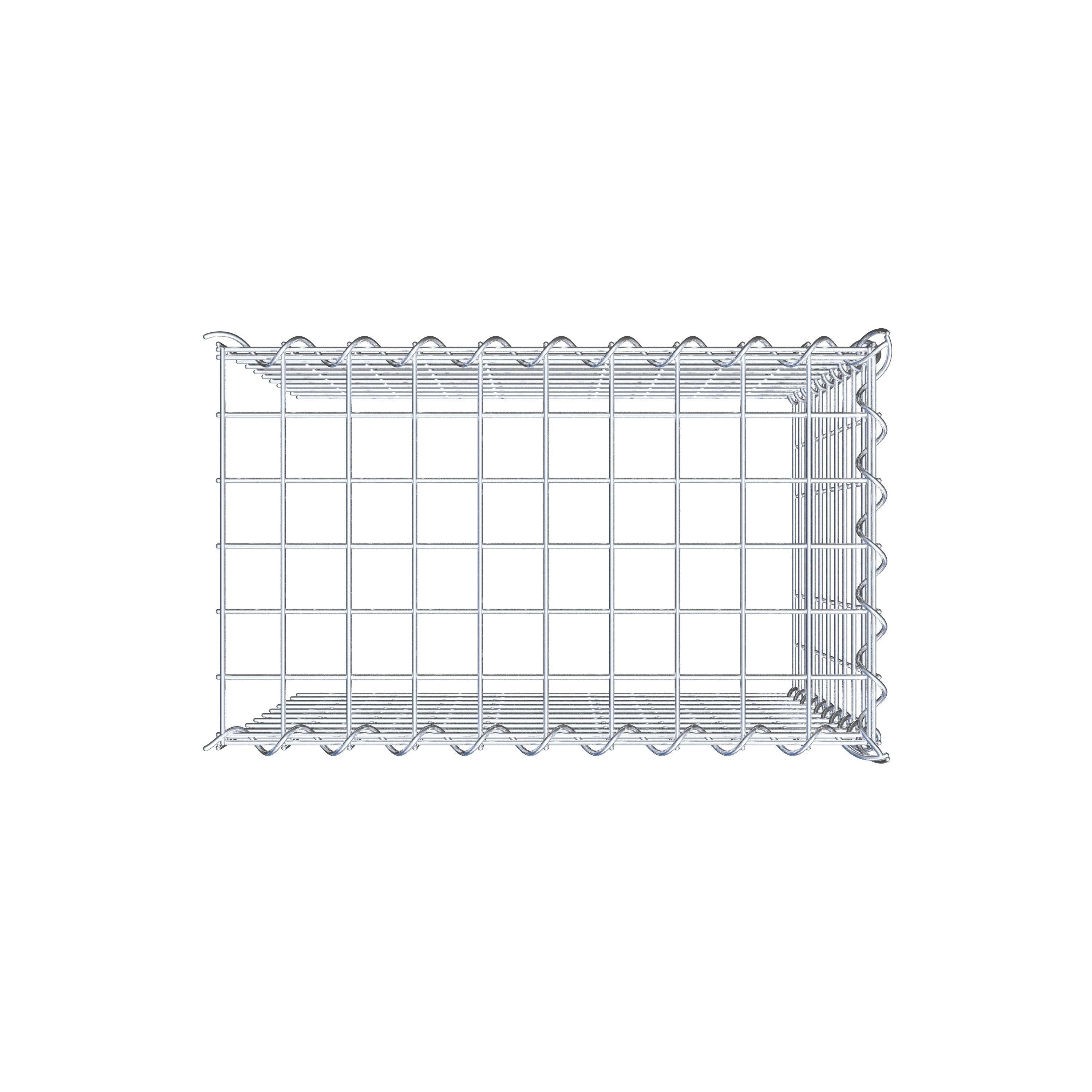 Gabião tipo 4 50 cm x 50 cm x 30 cm (C x A x P), malhagem 5 cm x 5 cm, espiral