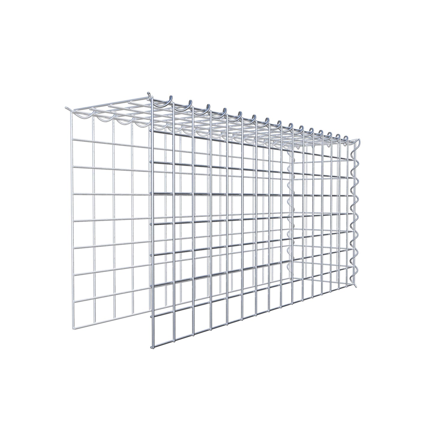 Gabion rapporté type 4 80 cm x 40 cm x 20 cm (L x H x P), mailles 5 cm x 5 cm, spirale