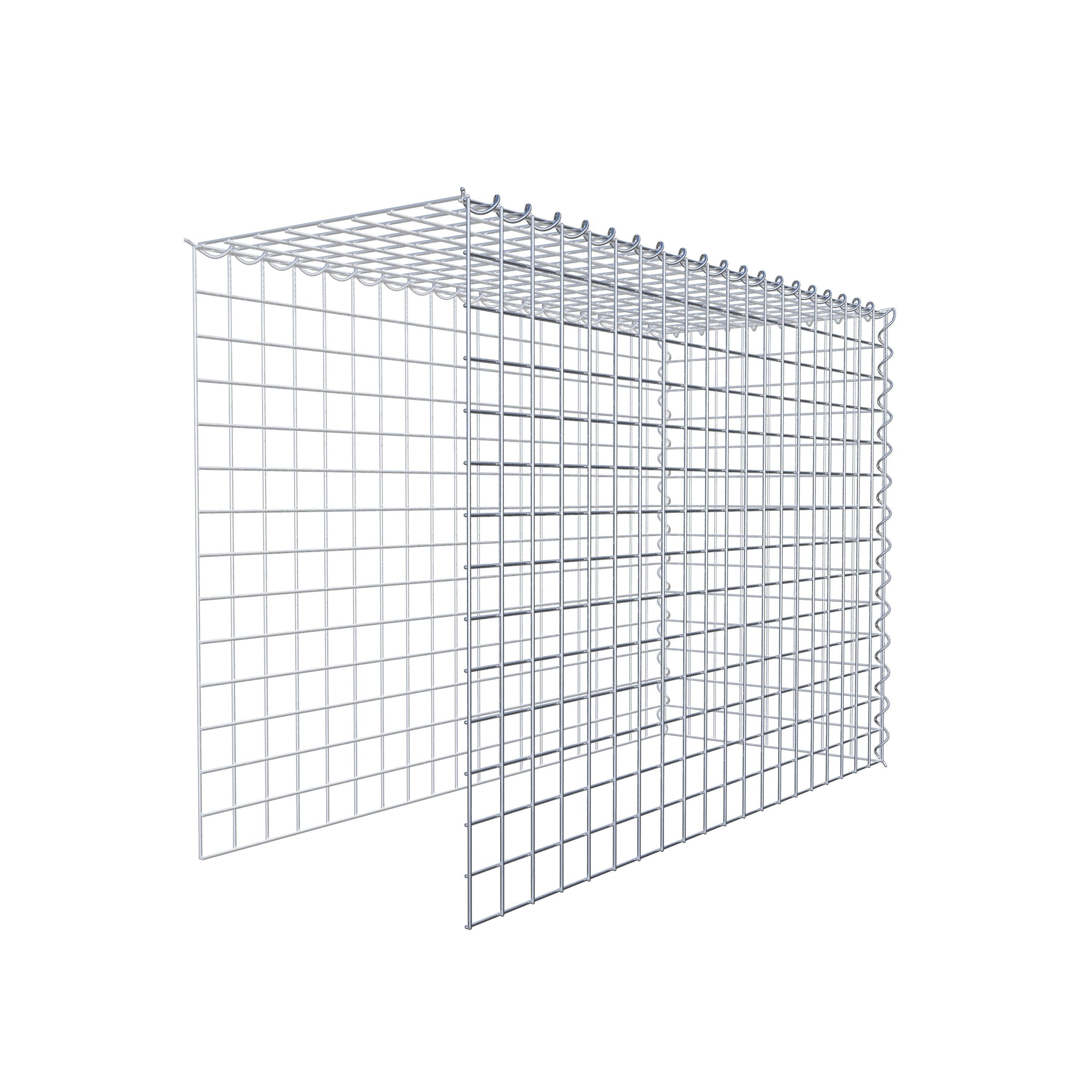 Aangegroeide schanskorf type 4 100 cm x 70 cm x 40 cm (L x H x D), maaswijdte 5 cm x 5 cm, spiraal