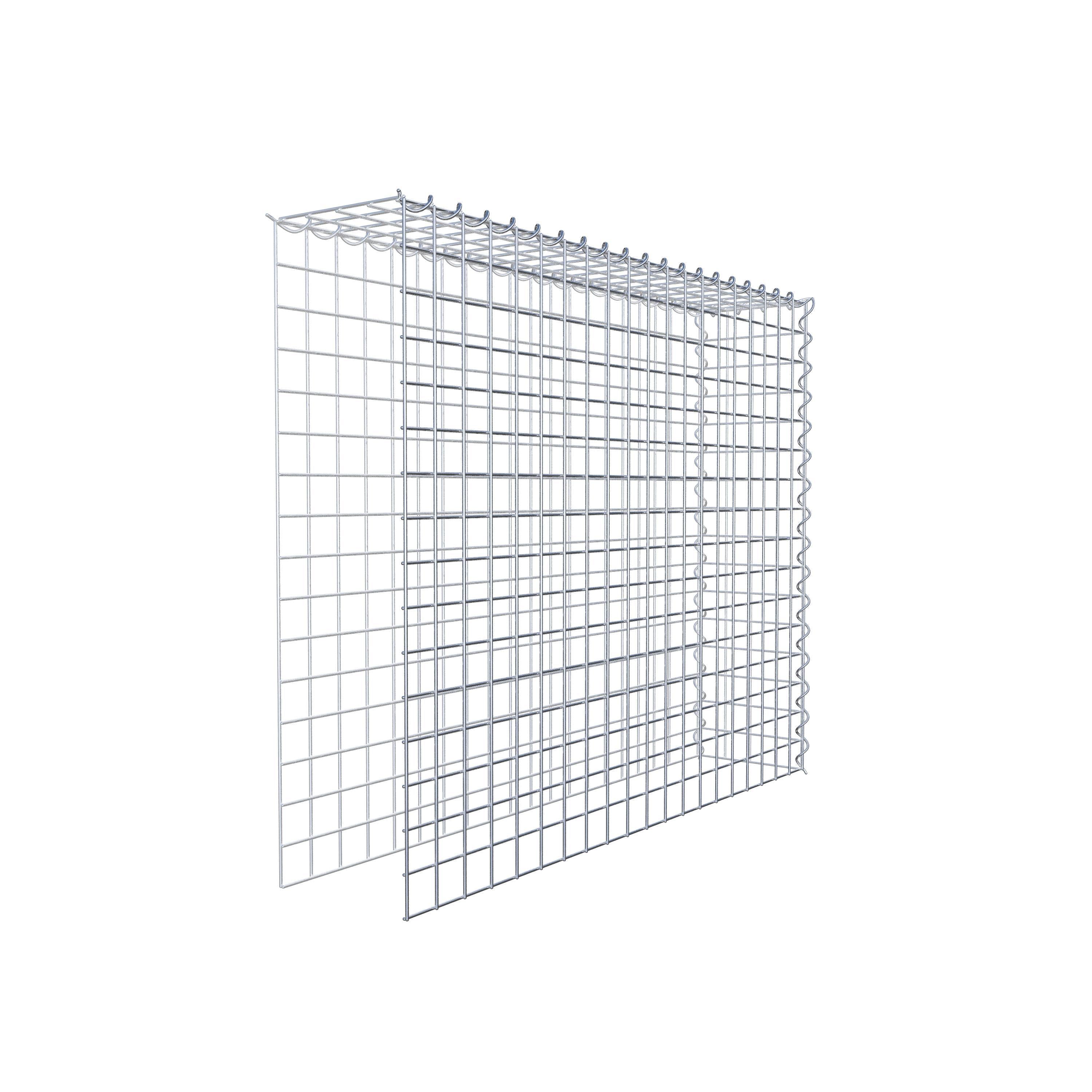 Aangegroeide schanskorf type 4 100 cm x 80 cm x 20 cm (L x H x D), maaswijdte 5 cm x 5 cm, spiraal