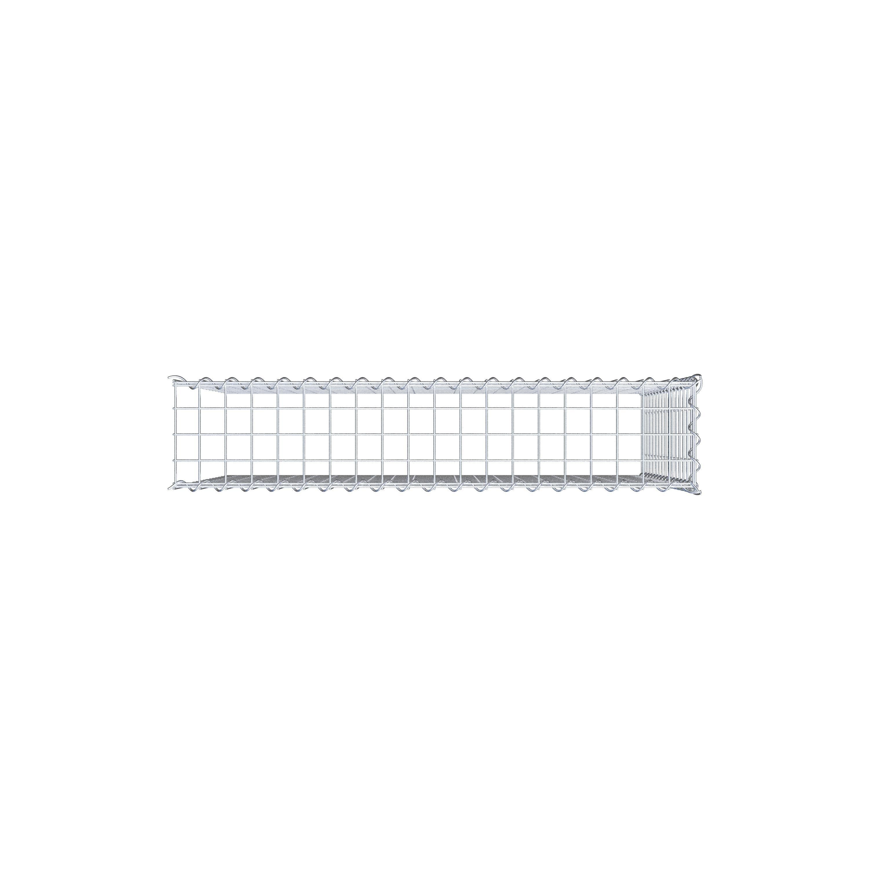 Aangegroeide schanskorf type 4 100 cm x 80 cm x 20 cm (L x H x D), maaswijdte 5 cm x 5 cm, spiraal