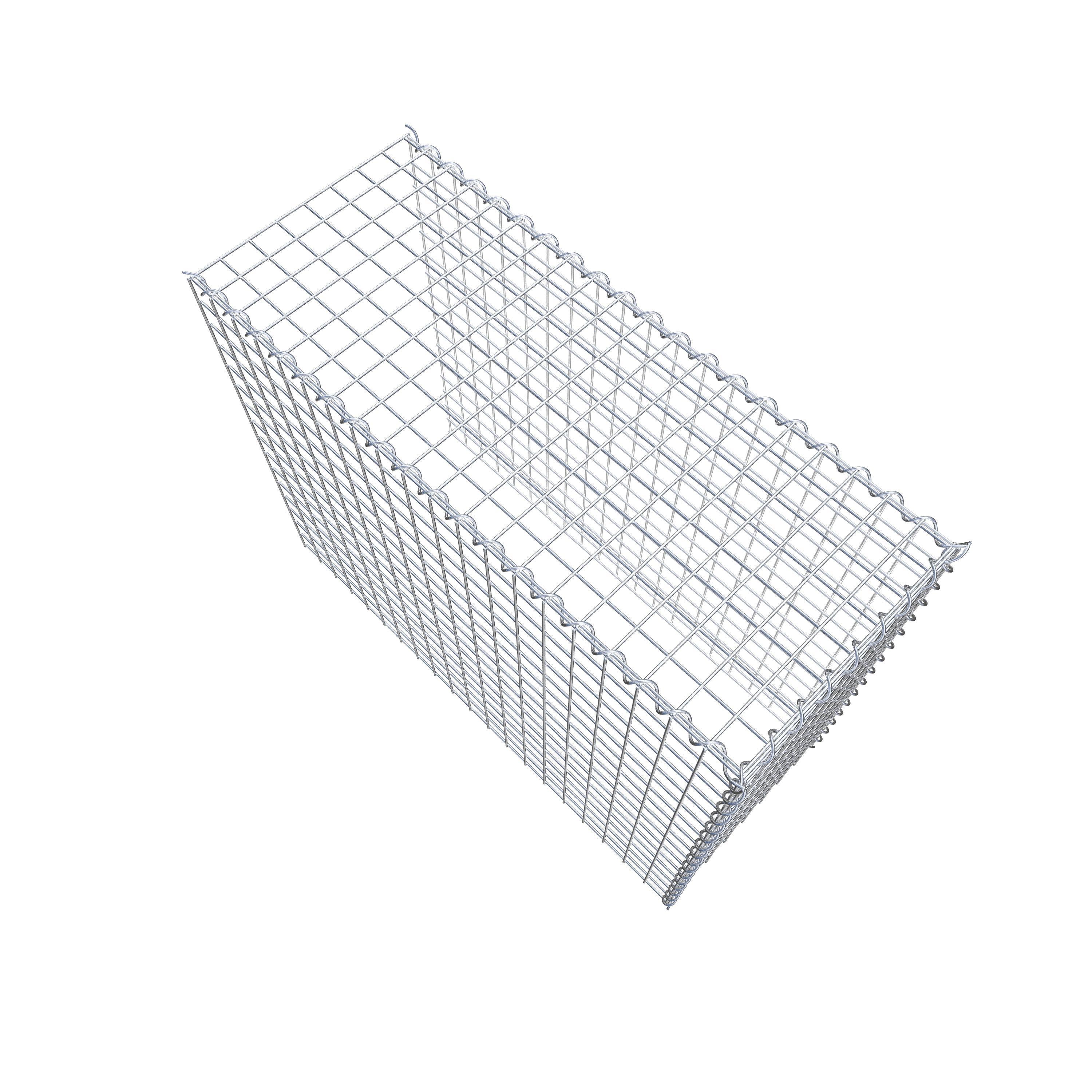 Aangegroeide schanskorf type 4 100 cm x 80 cm x 40 cm (L x H x D), maaswijdte 5 cm x 5 cm, spiraal