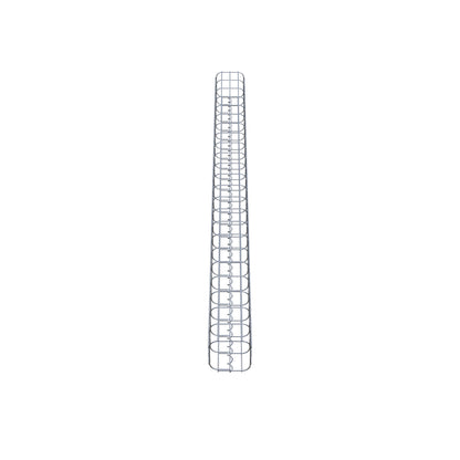 Colonne de gabion carrée 17 cm x 17 cm, 230 cm de hauteur, MW 5 cm x 10 cm