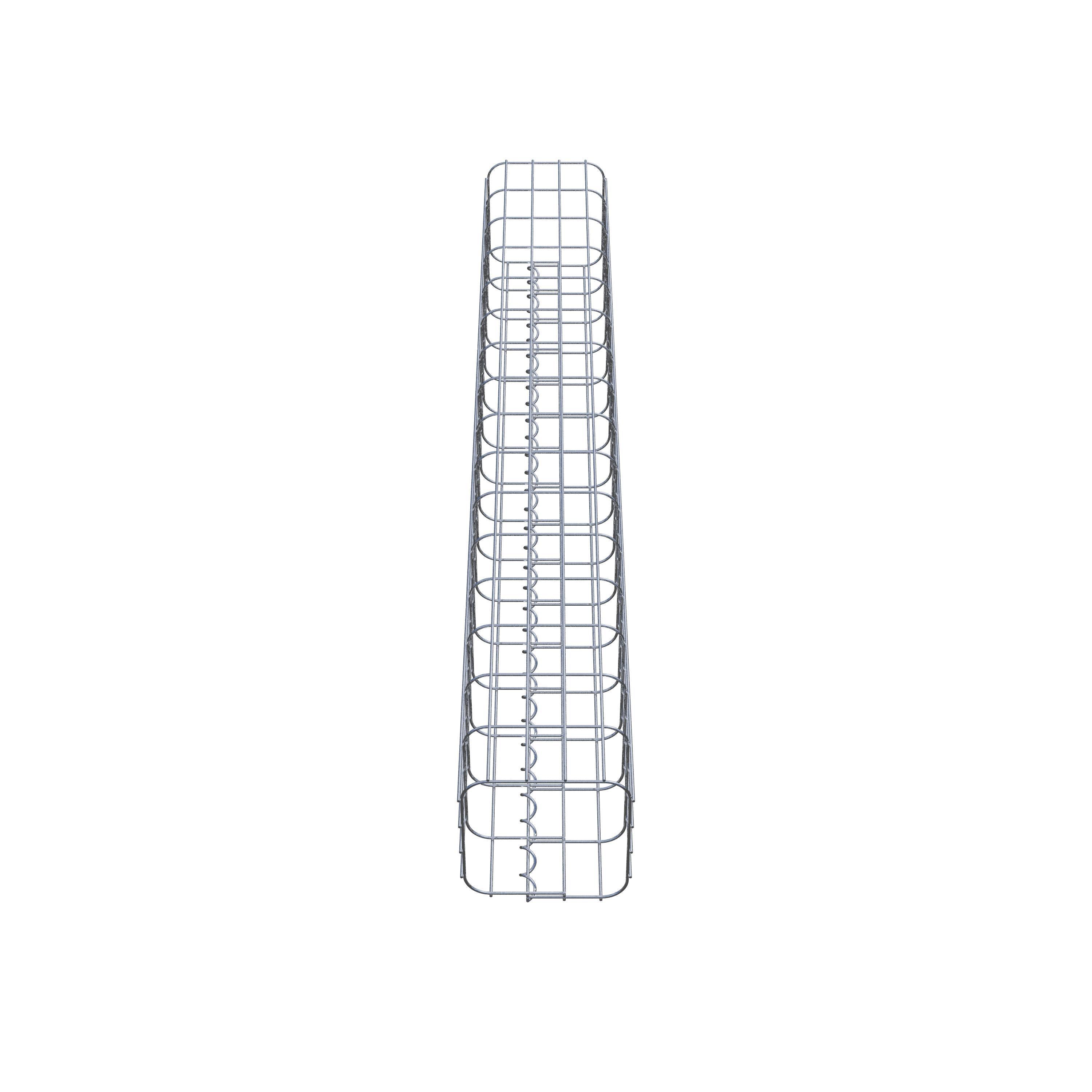 Schanskorfkolom vierkant 22 cm x 22 cm, 160 cm hoogte, MW 5 cm x 10 cm