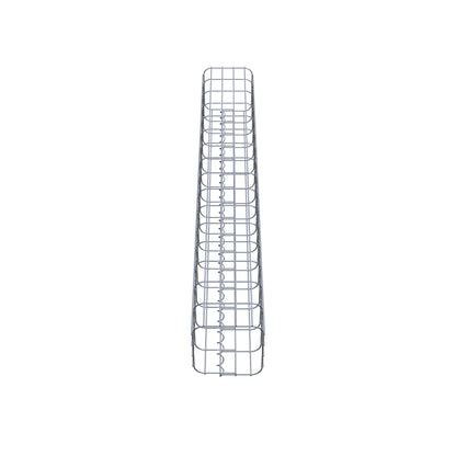 Colonne de gabion carrée 22 cm x 22 cm, 160 cm de hauteur, MW 5 cm x 10 cm