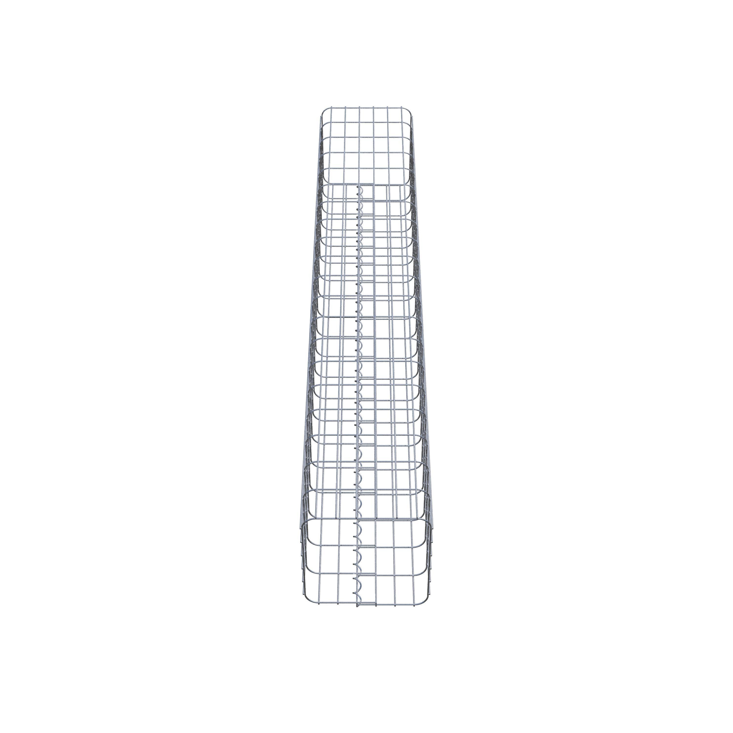 Schanskorfkolom vierkant 32 cm x 32 cm, 200 cm hoog, MW 5 cm x 10 cm