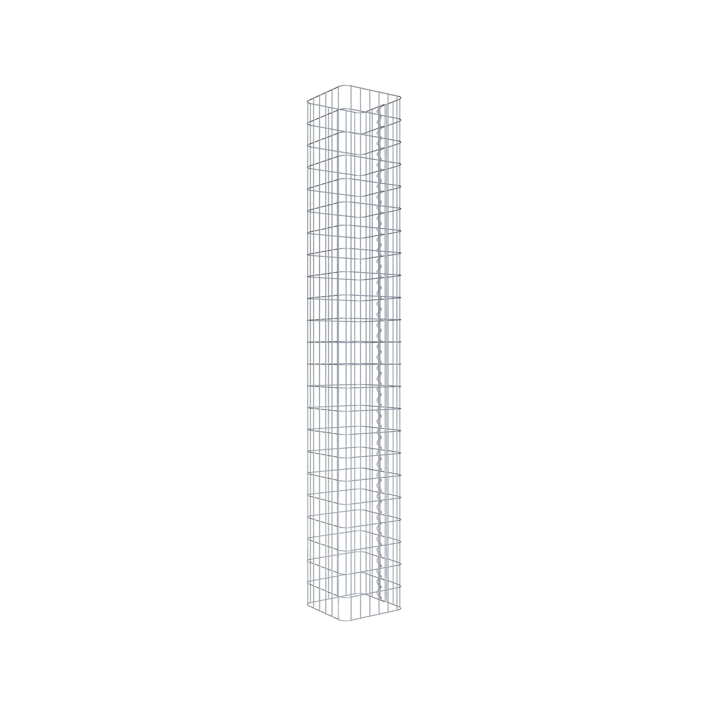 Schanskorfkolom vierkant 32 cm x 32 cm, 230 cm hoogte, MW 5 cm x 10 cm