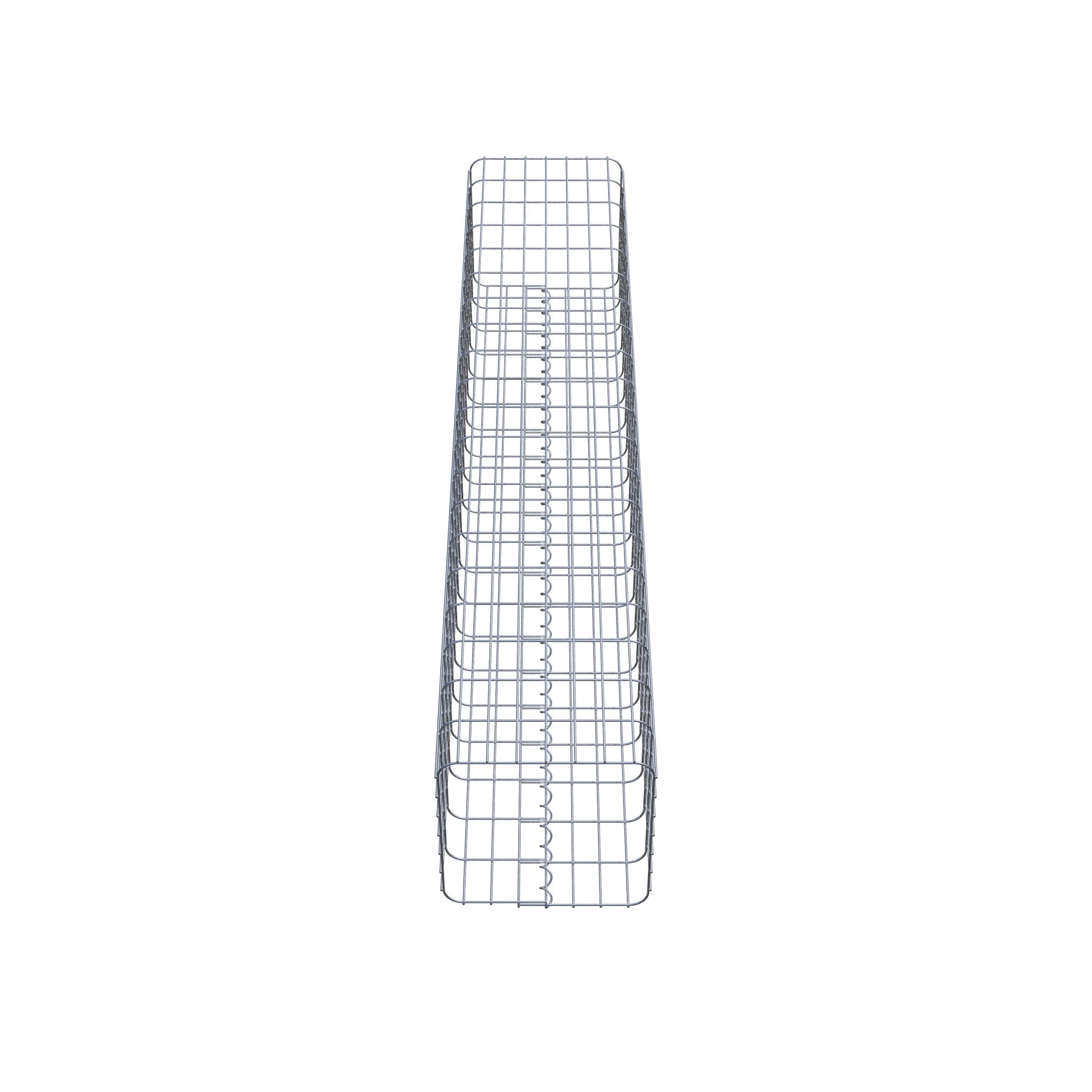 Schanskorfkolom vierkant 37 cm x 37 cm, 200 cm hoog, MW 5 cm x 10 cm