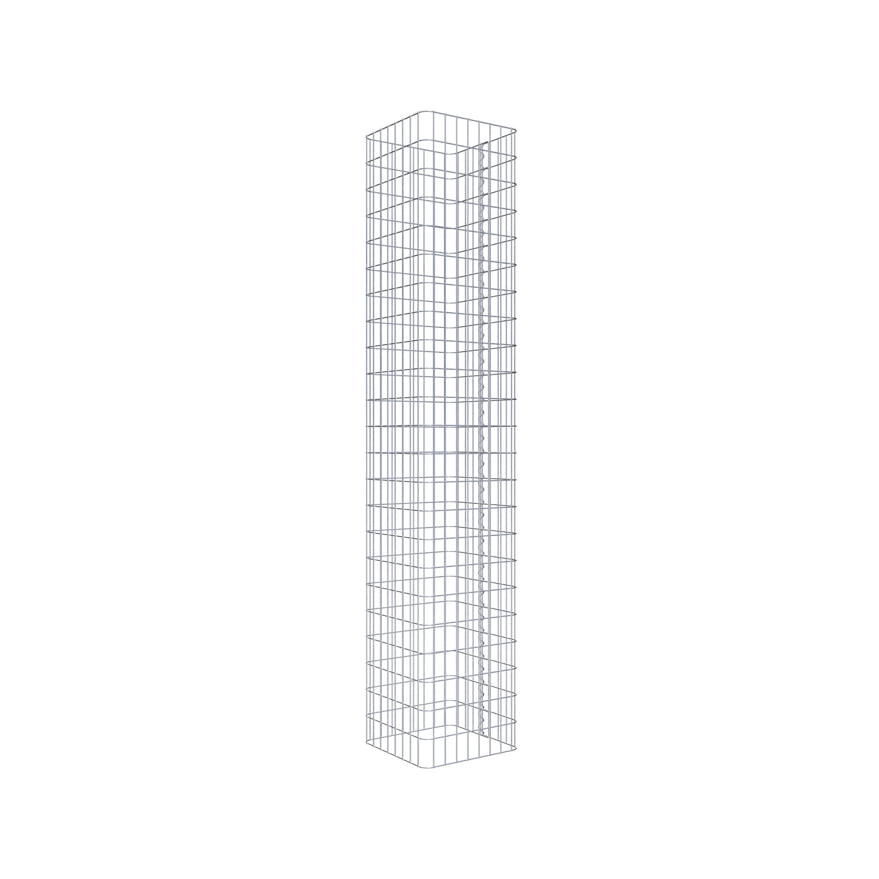 Schanskorfkolom vierkant 42 cm x 42 cm, 230 cm hoogte, MW 5 cm x 10 cm