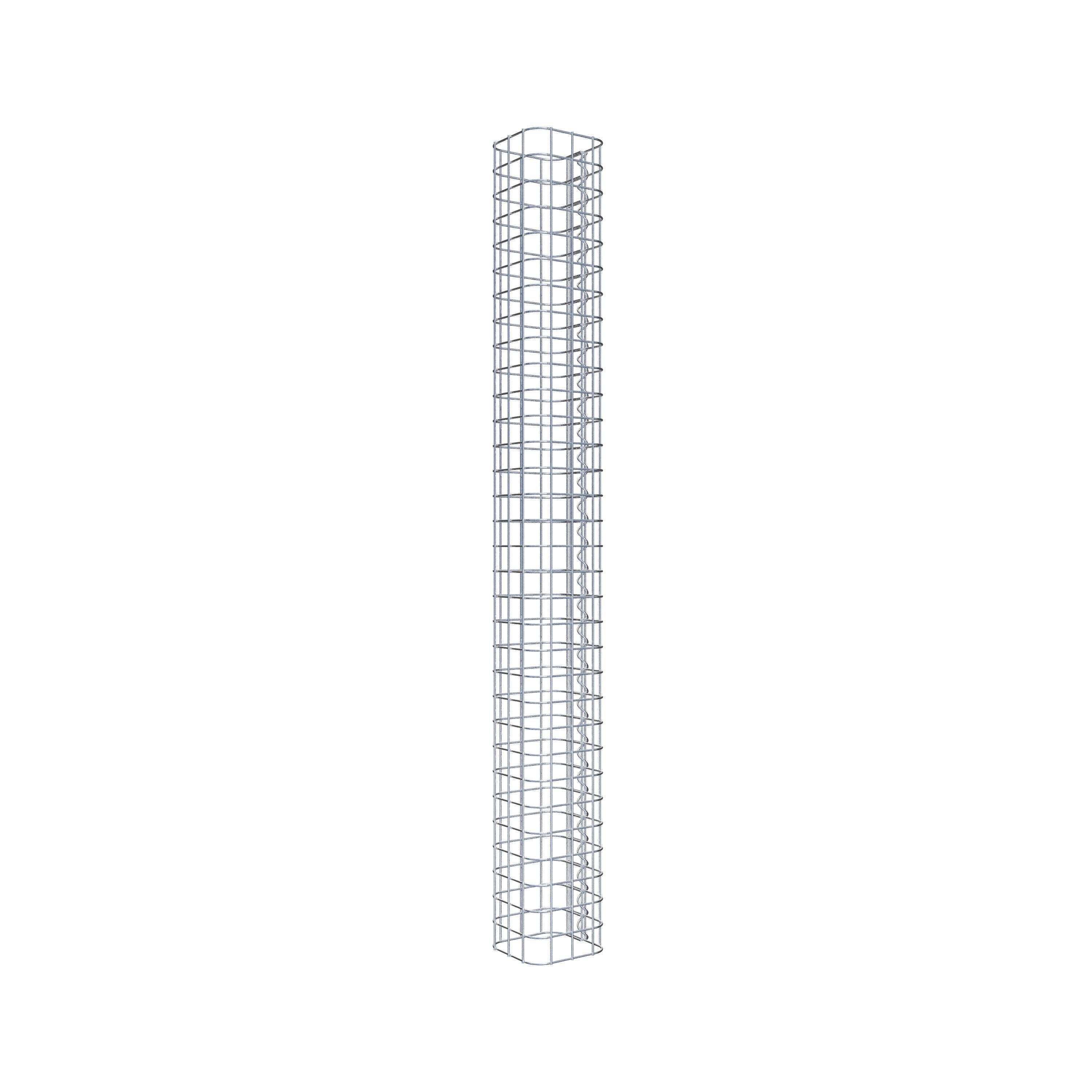 Schanskorfkolom vierkant 17 cm x 17 cm, 160 cm hoogte, MW 5 cm x 5 cm