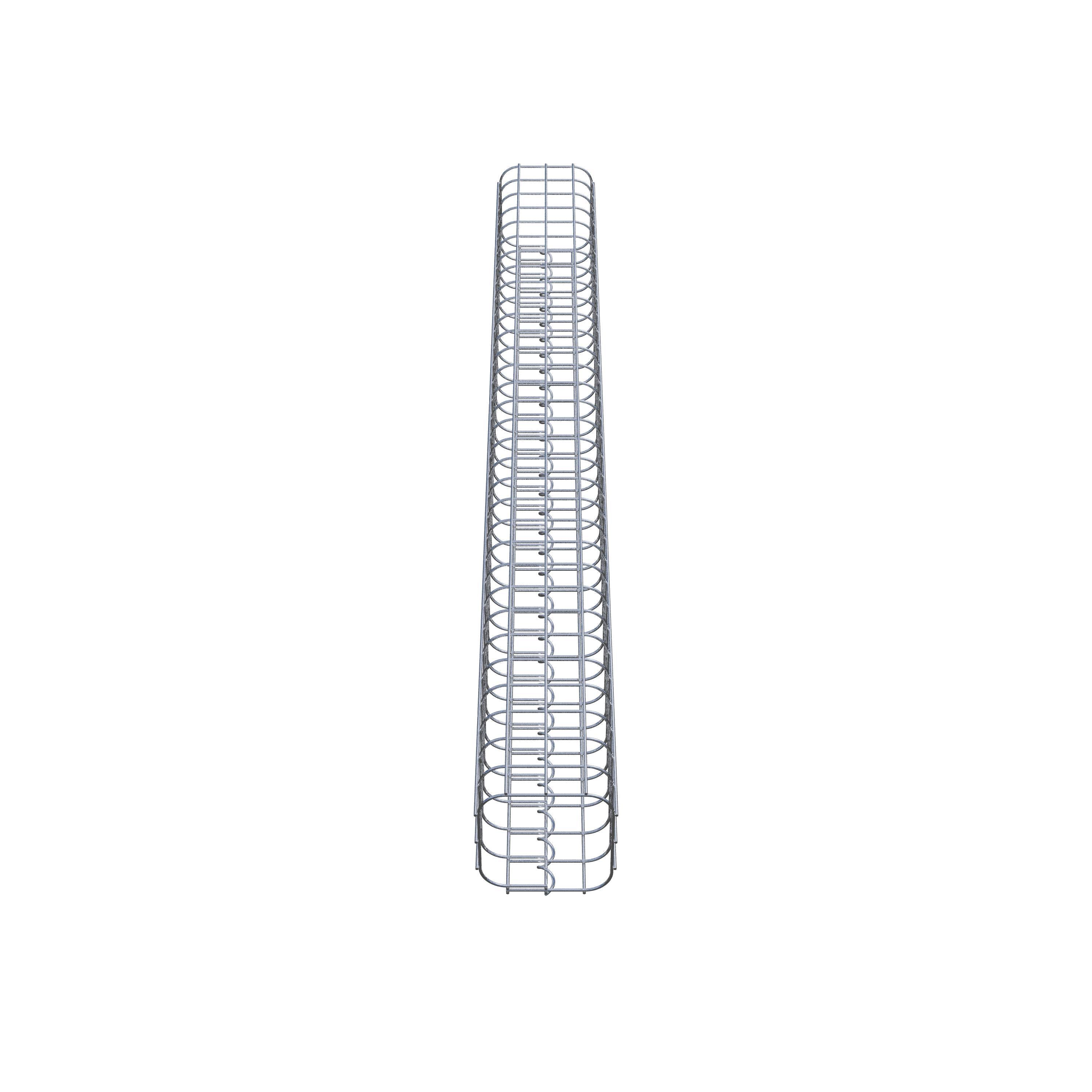 Schanskorfkolom vierkant 17 cm x 17 cm, 160 cm hoogte, MW 5 cm x 5 cm