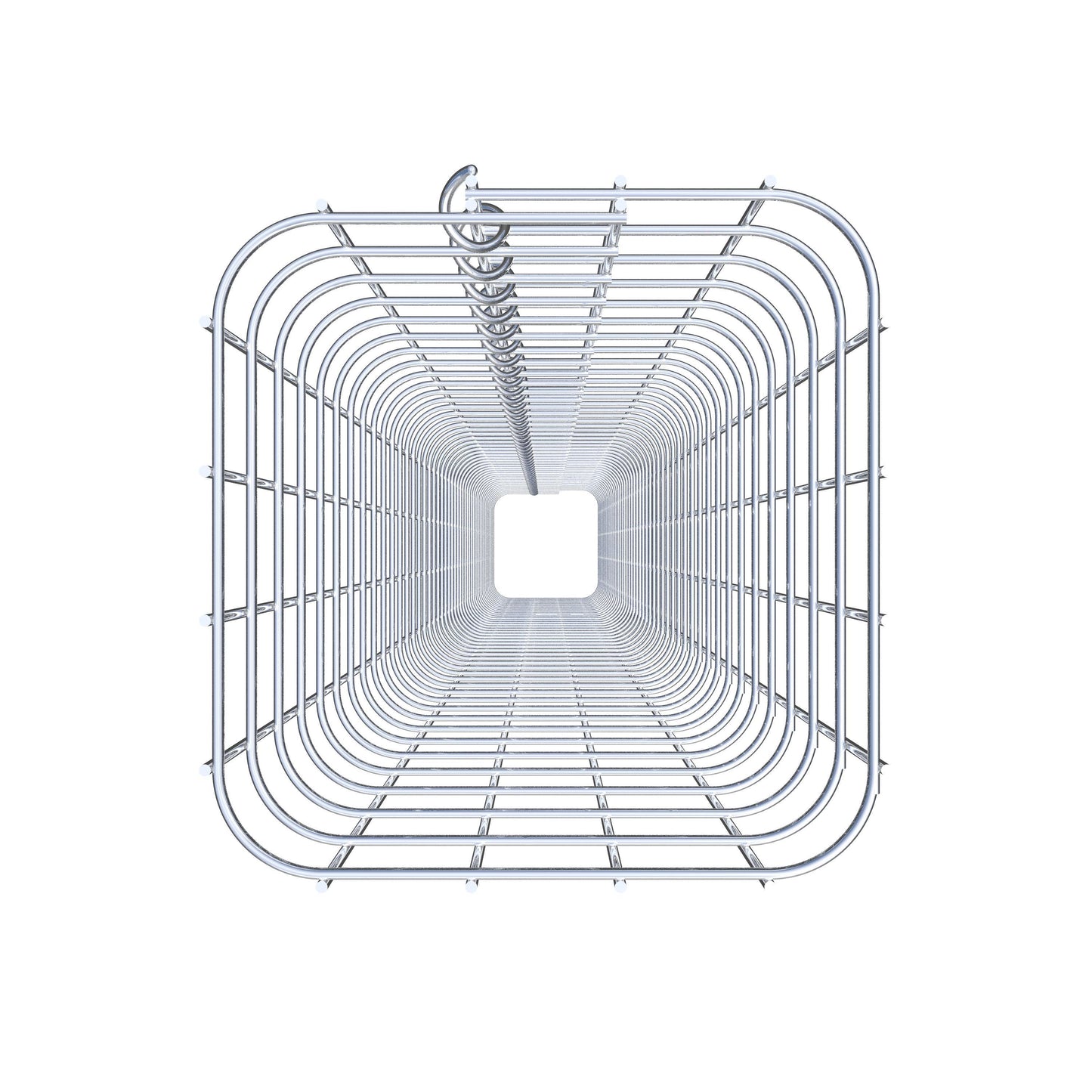 Colonne de gabion carrée 22 cm x 22 cm, 230 cm de hauteur, MW 5 cm x 5 cm