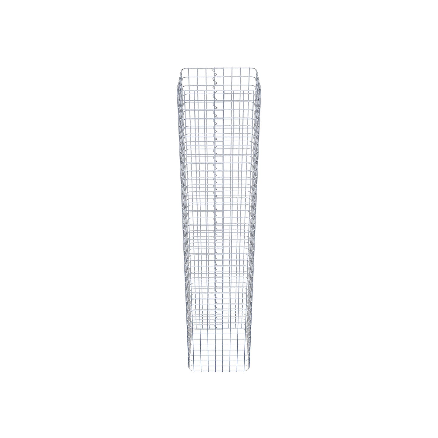 Colonne de gabion carrée 42 cm x 42 cm, hauteur 200 cm, MW 5 cm x 5 cm