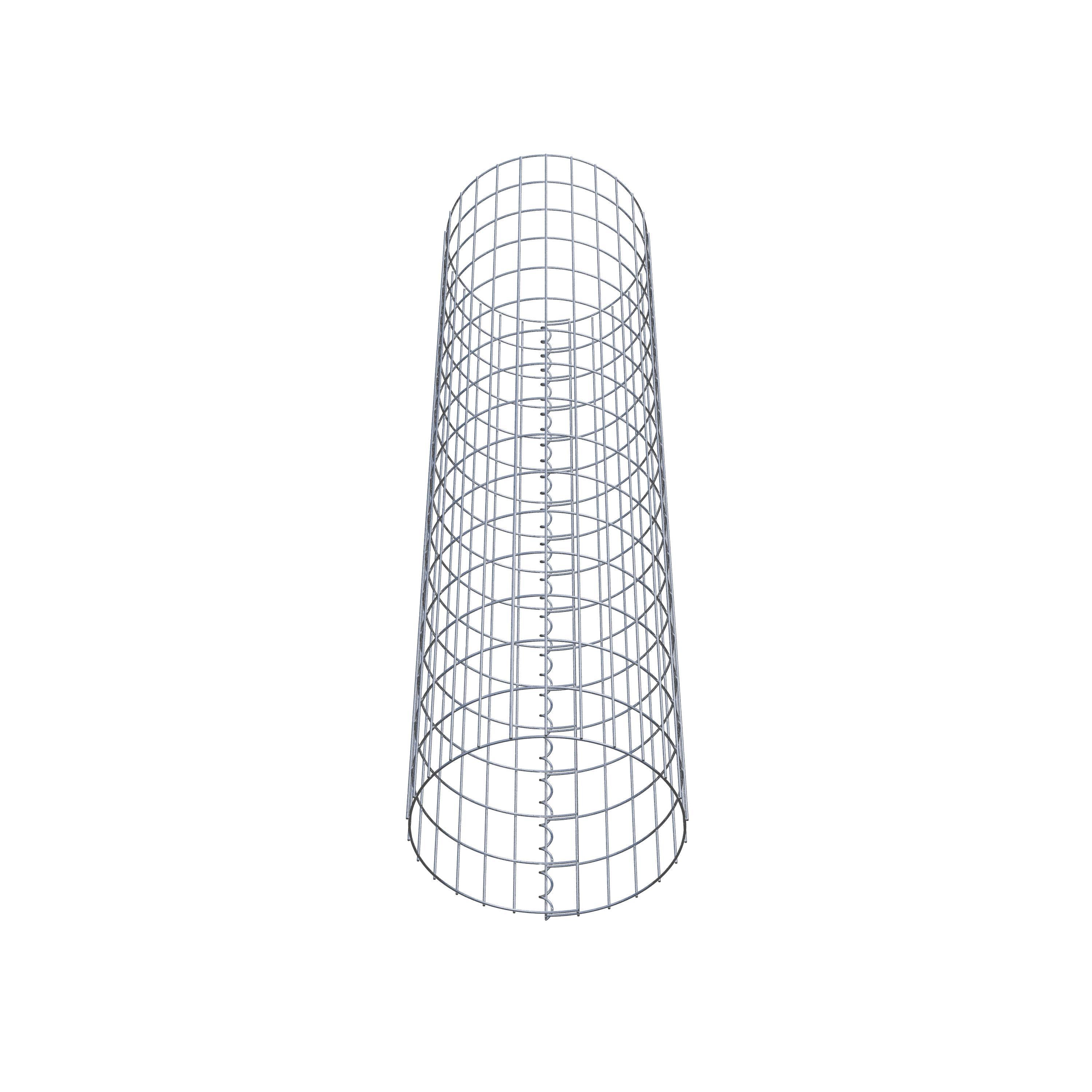 Schanskorfkolom ca. 42 cm diameter, 160 cm hoogte, maaswijdte 5 cm x 10 cm